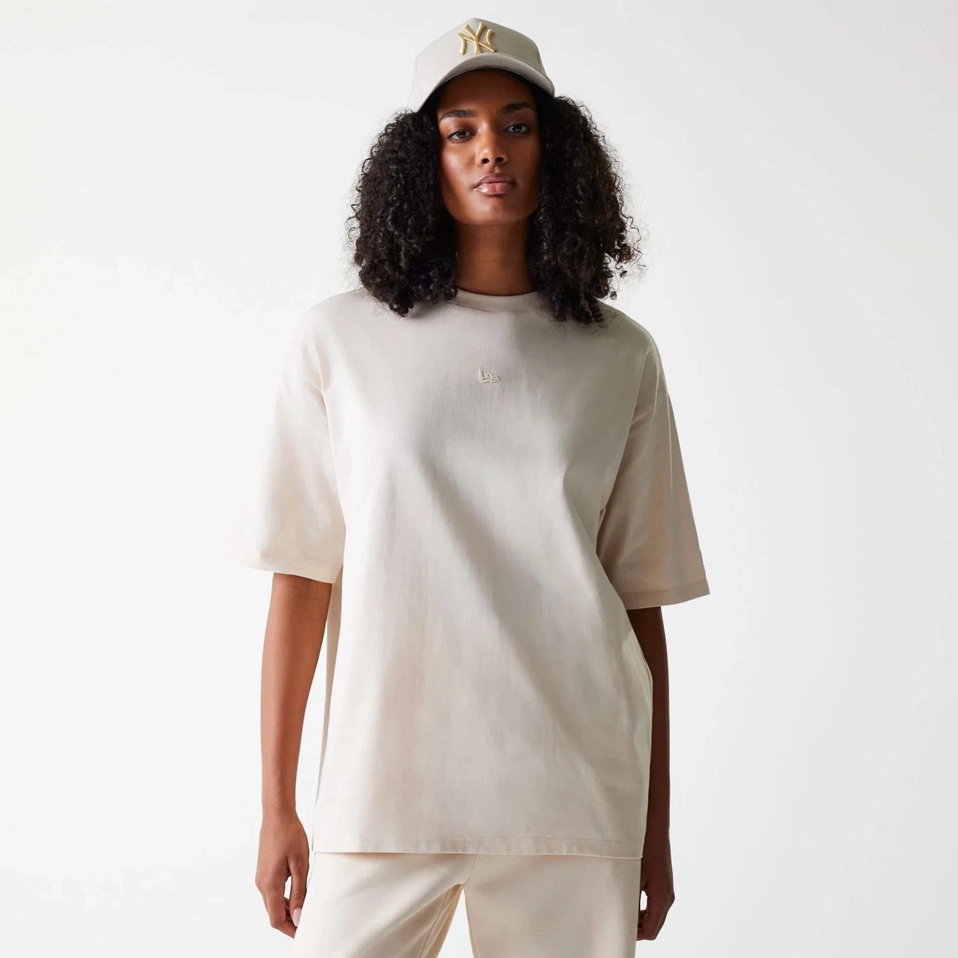 New Era Tech Light Beige Oversized T-Shirt - Image 4