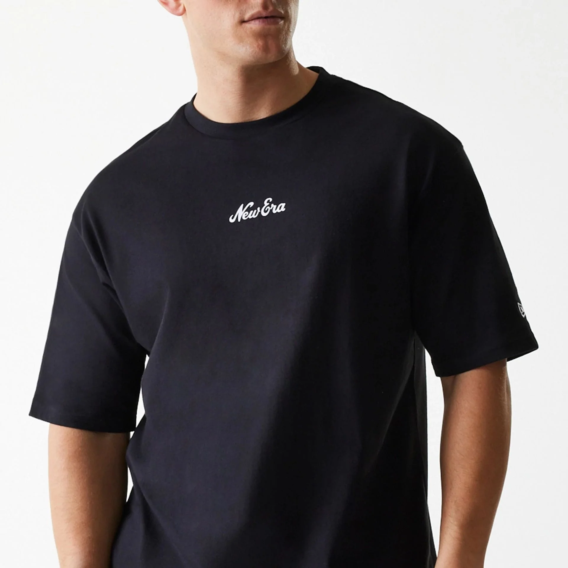 New Era Trucker Patch Black Oversized T-Shirt - Image 3