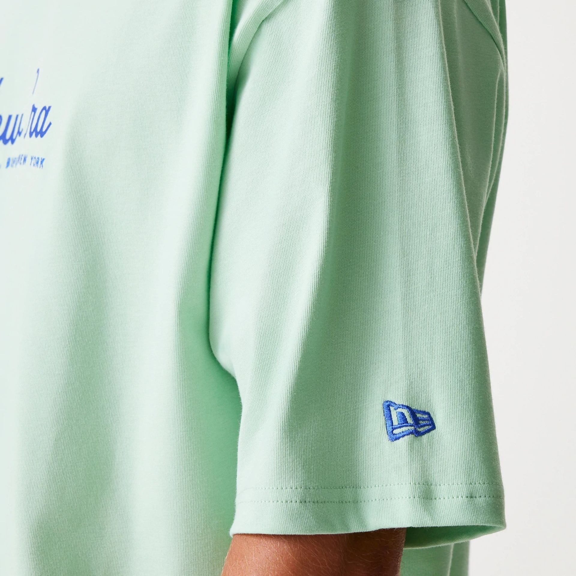 New Era Vacation Graphic Pastel Green Oversized T-Shirt - Image 8