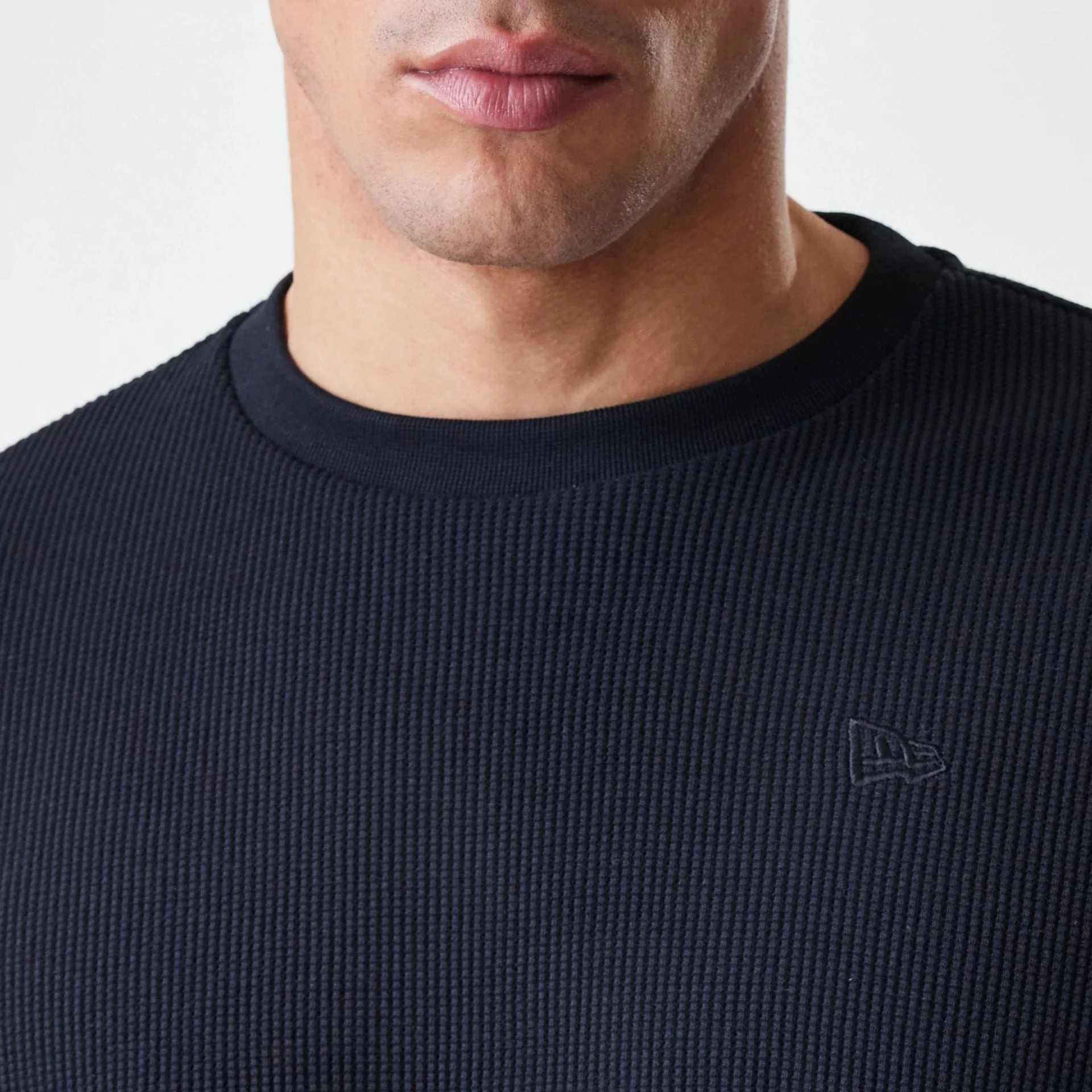 New Era Waffle Black Long Sleeve T-Shirt - Image 6