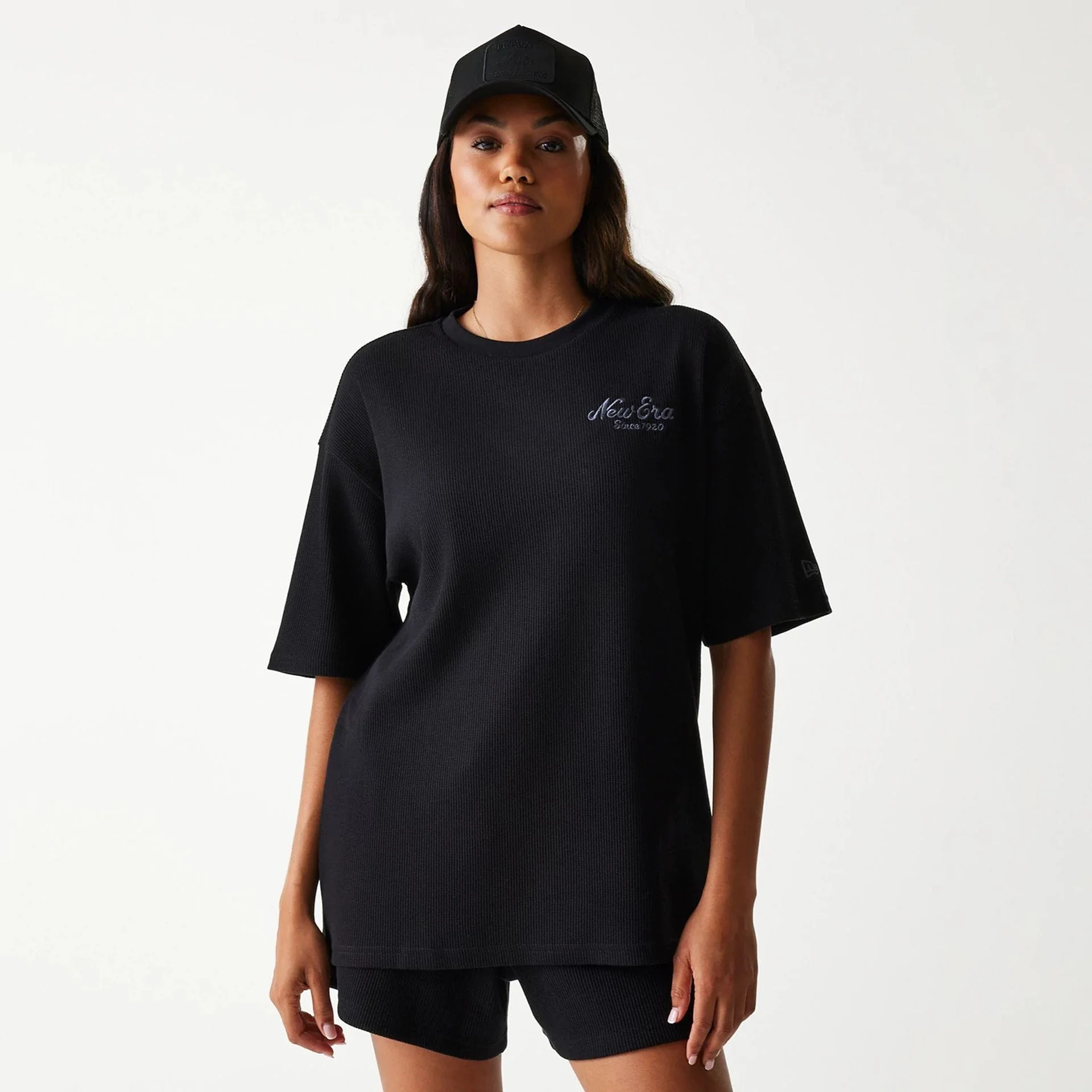 New Era Waffle Black Oversized T-Shirt - Image 4