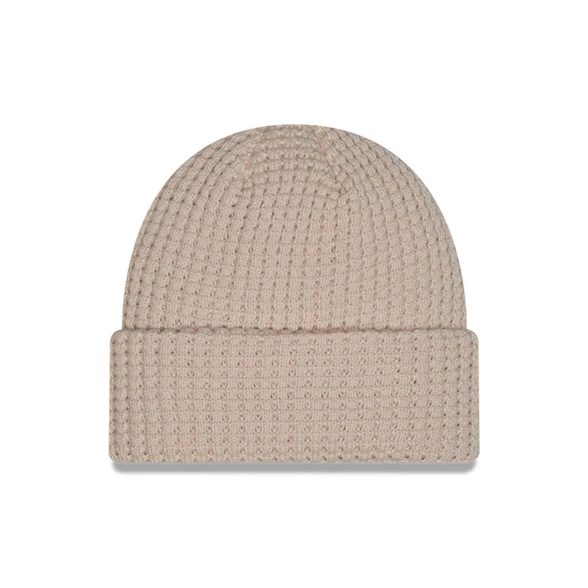 New Era Waffle Knit Light Beige Cuff knit Beanie Hat - Image 3