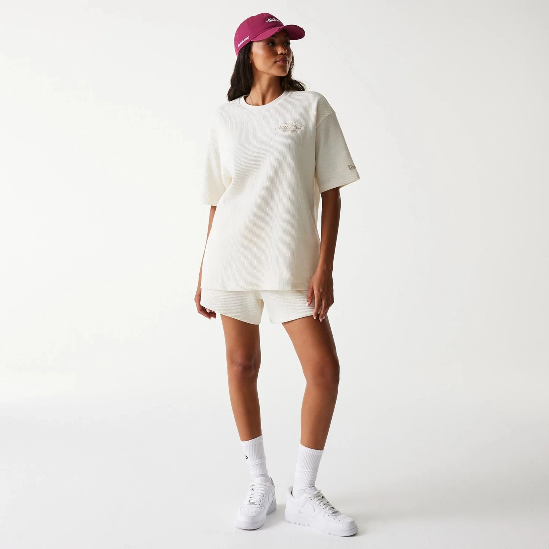 New Era Waffle Open White Oversized T-Shirt - Image 6