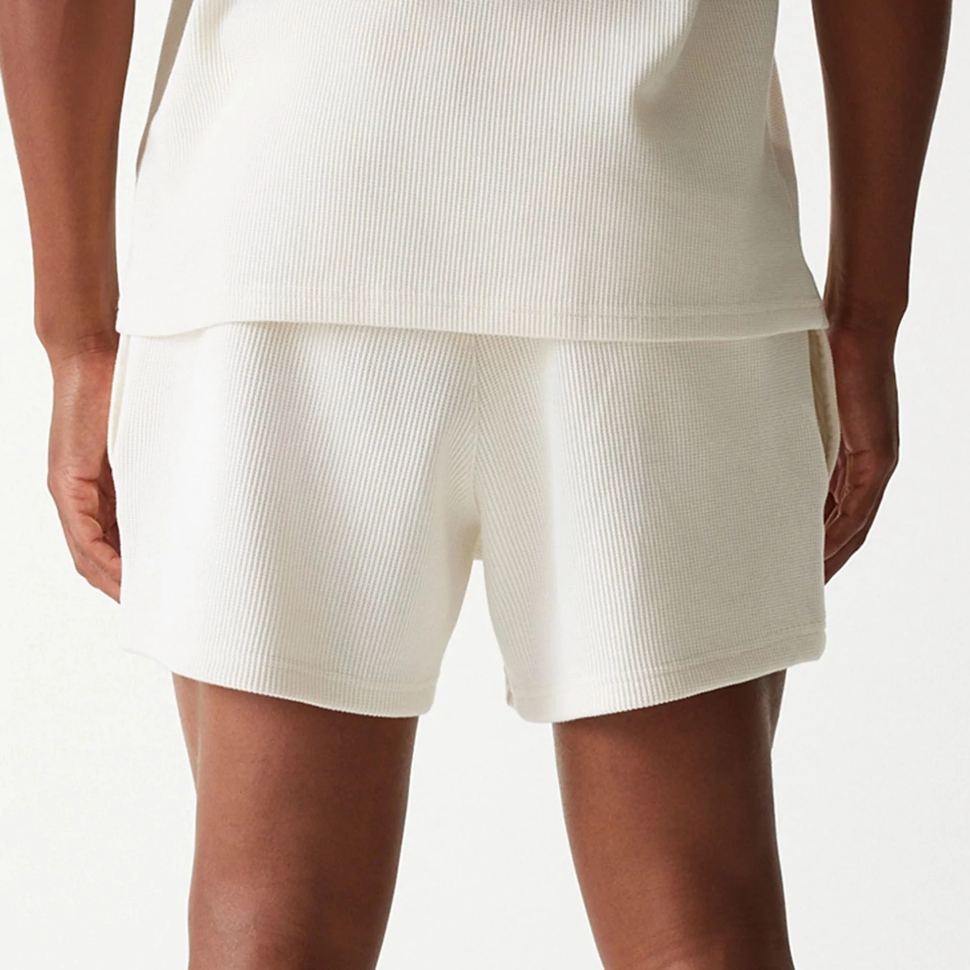 New Era Waffle Open White Shorts - Image 7