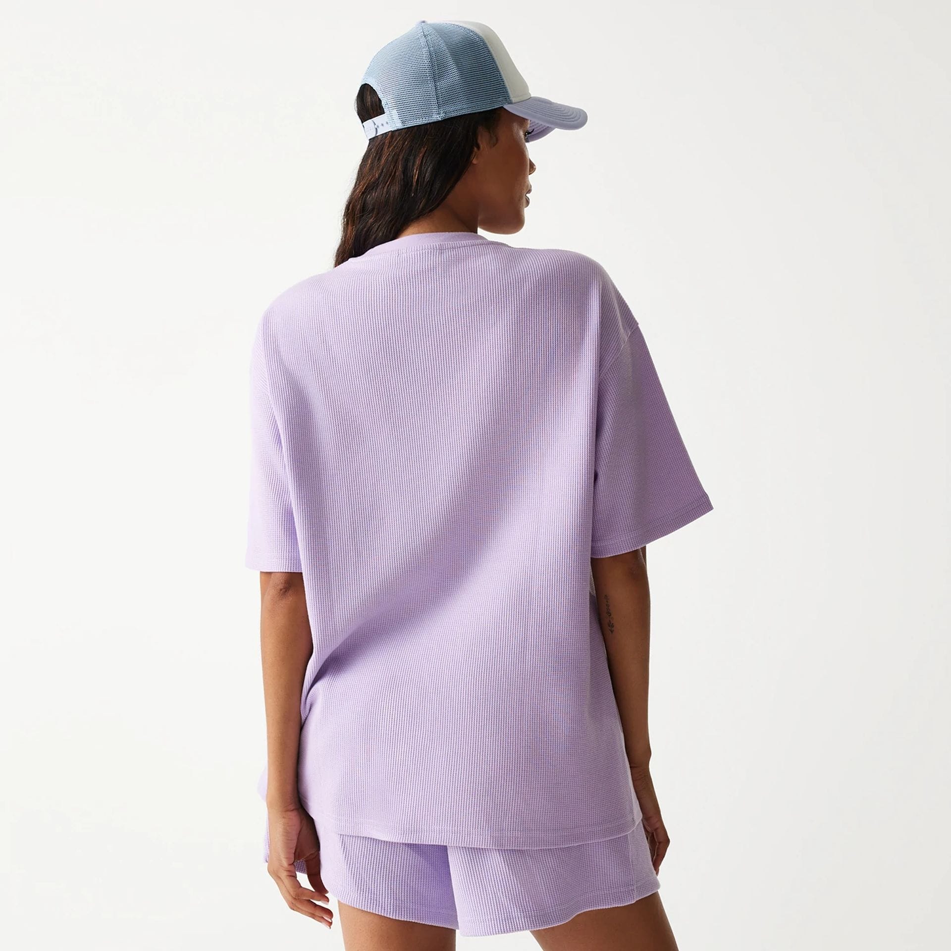 New Era Waffle Pastel Purple Oversized T-Shirt - Image 2