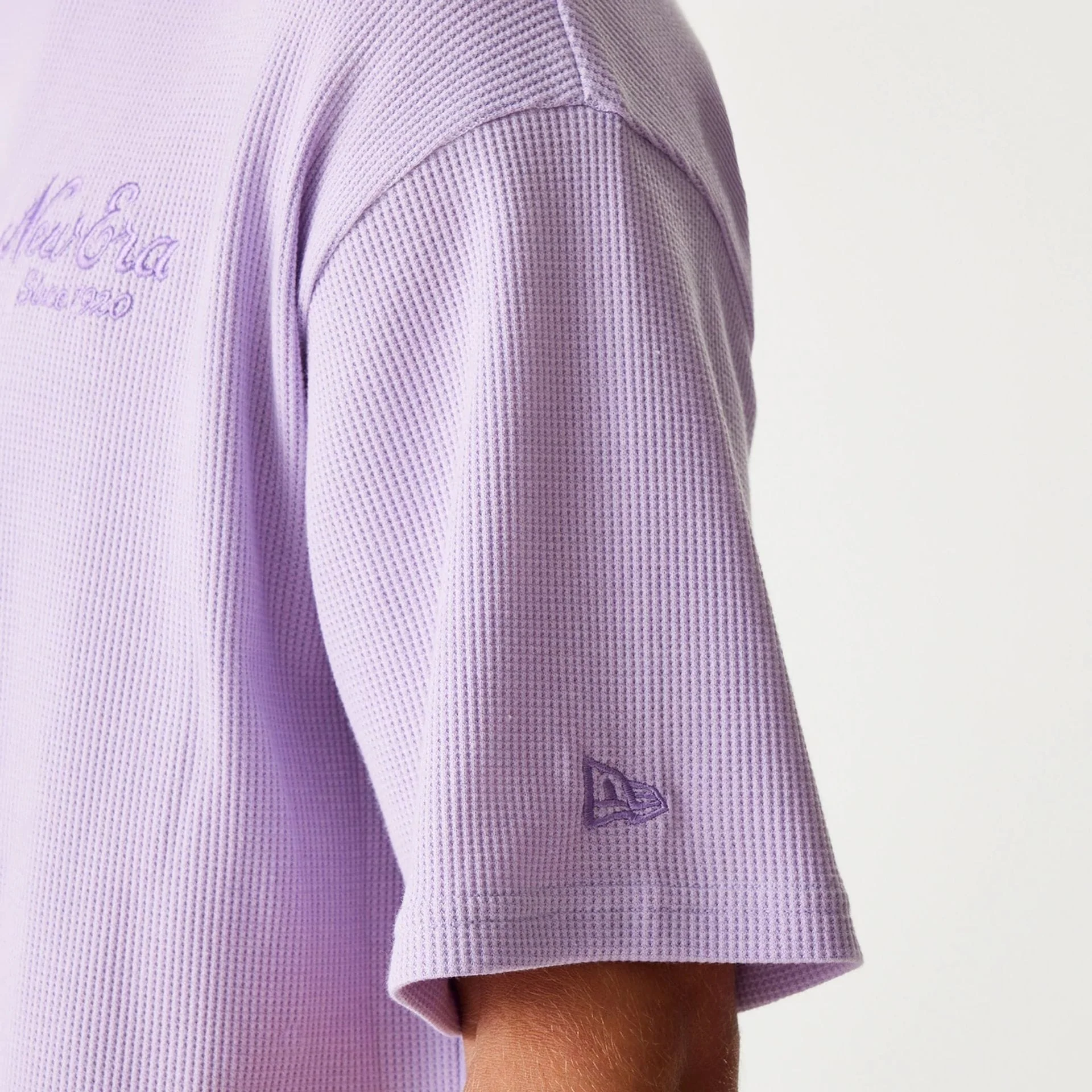 New Era Waffle Pastel Purple Oversized T-Shirt - Image 7