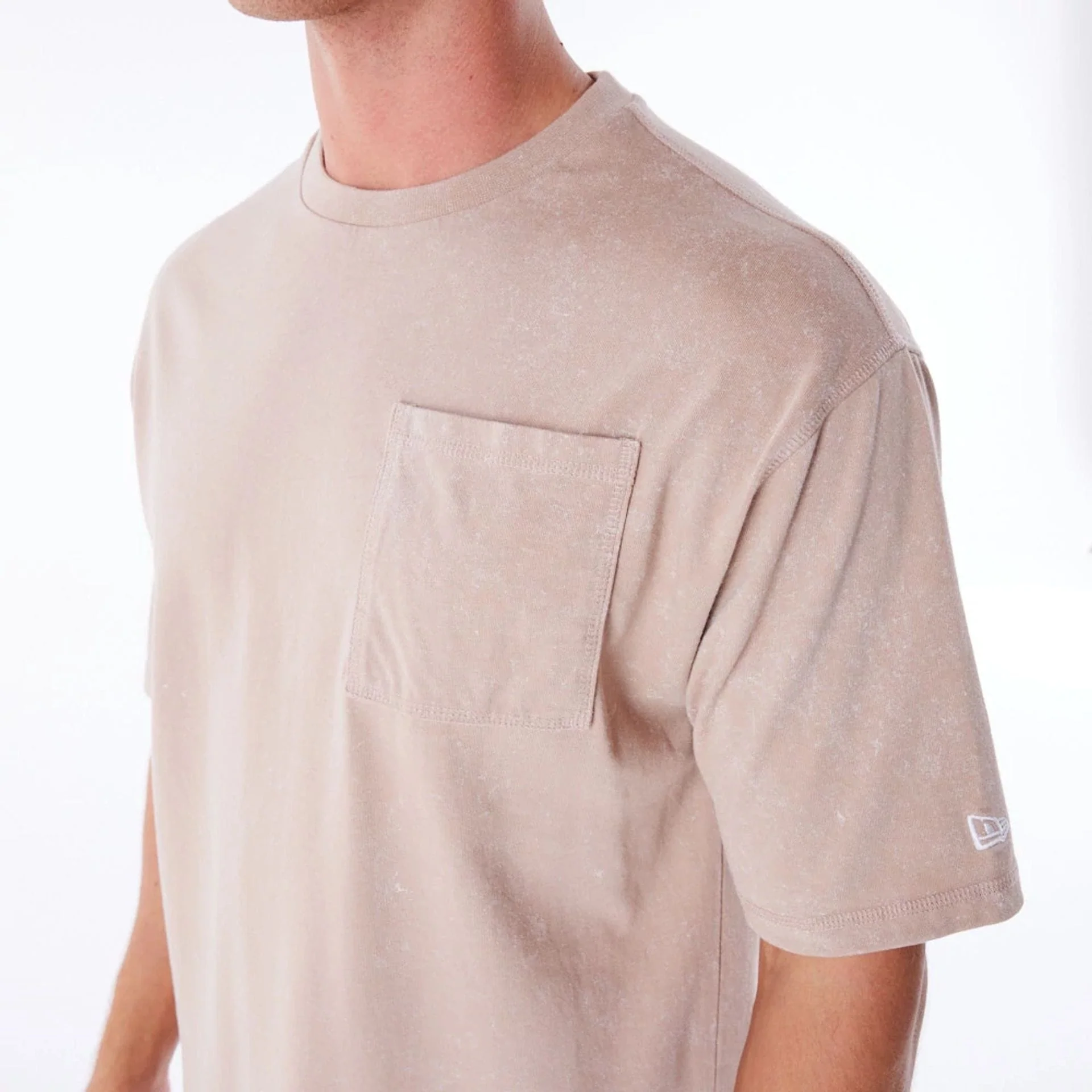 New Era Wash Beige Oversized T-Shirt - Image 2