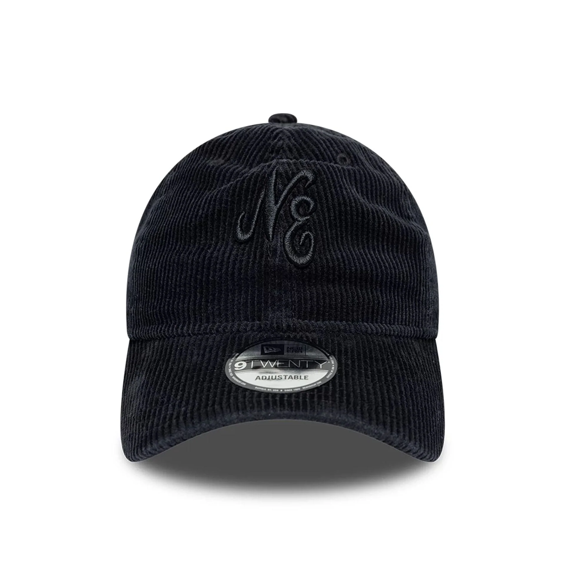 New Era Washed Cord Black 9TWENTY Adjustable Cap - Image 2