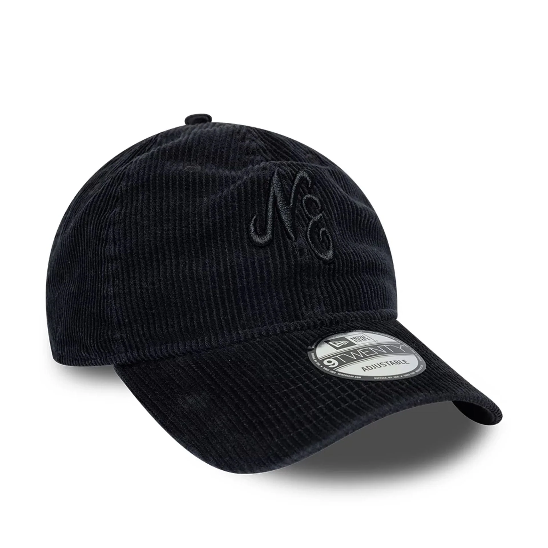 New Era Washed Cord Black 9TWENTY Adjustable Cap - Image 3