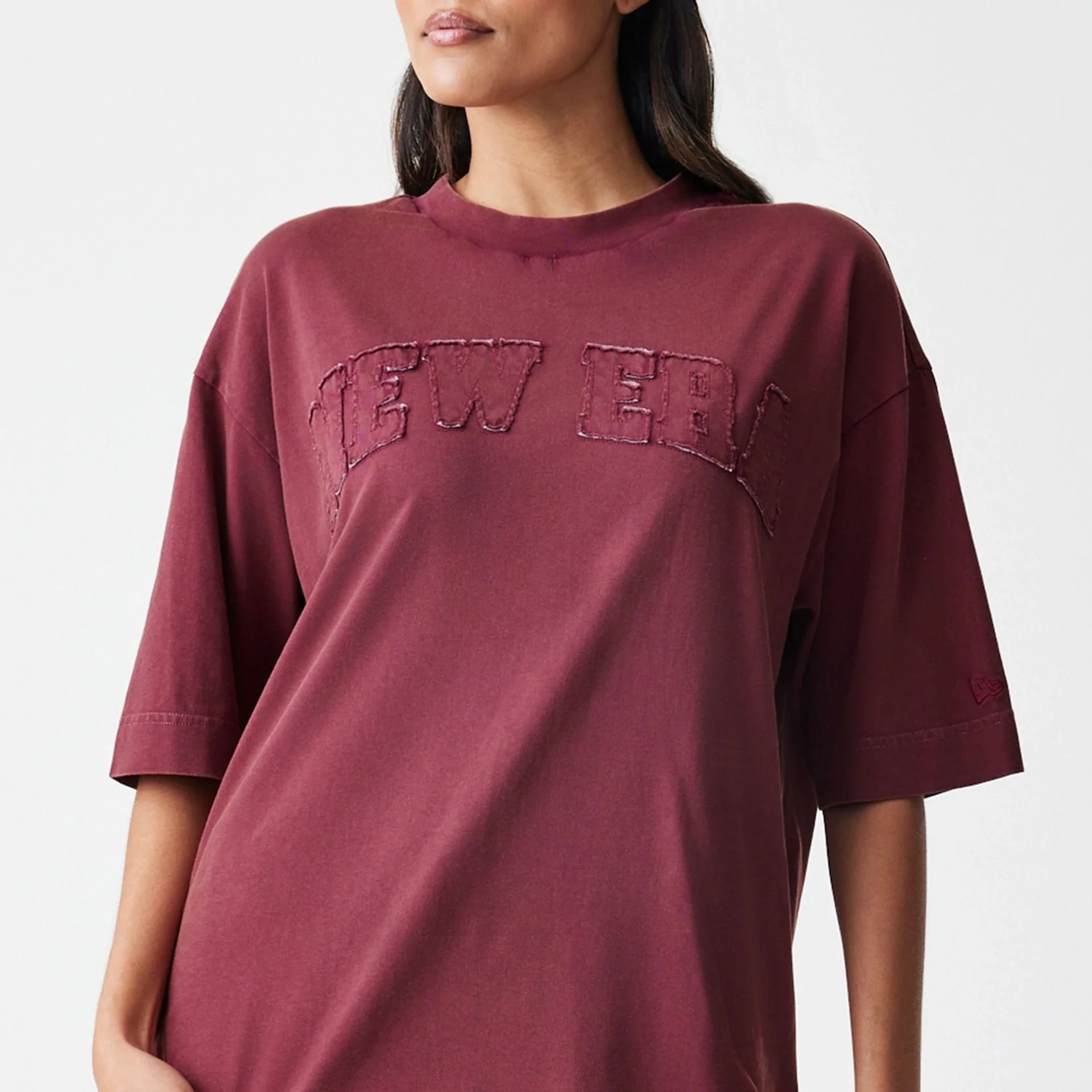 New Era Washed Dark Red Oversized T-Shirt - Image 6