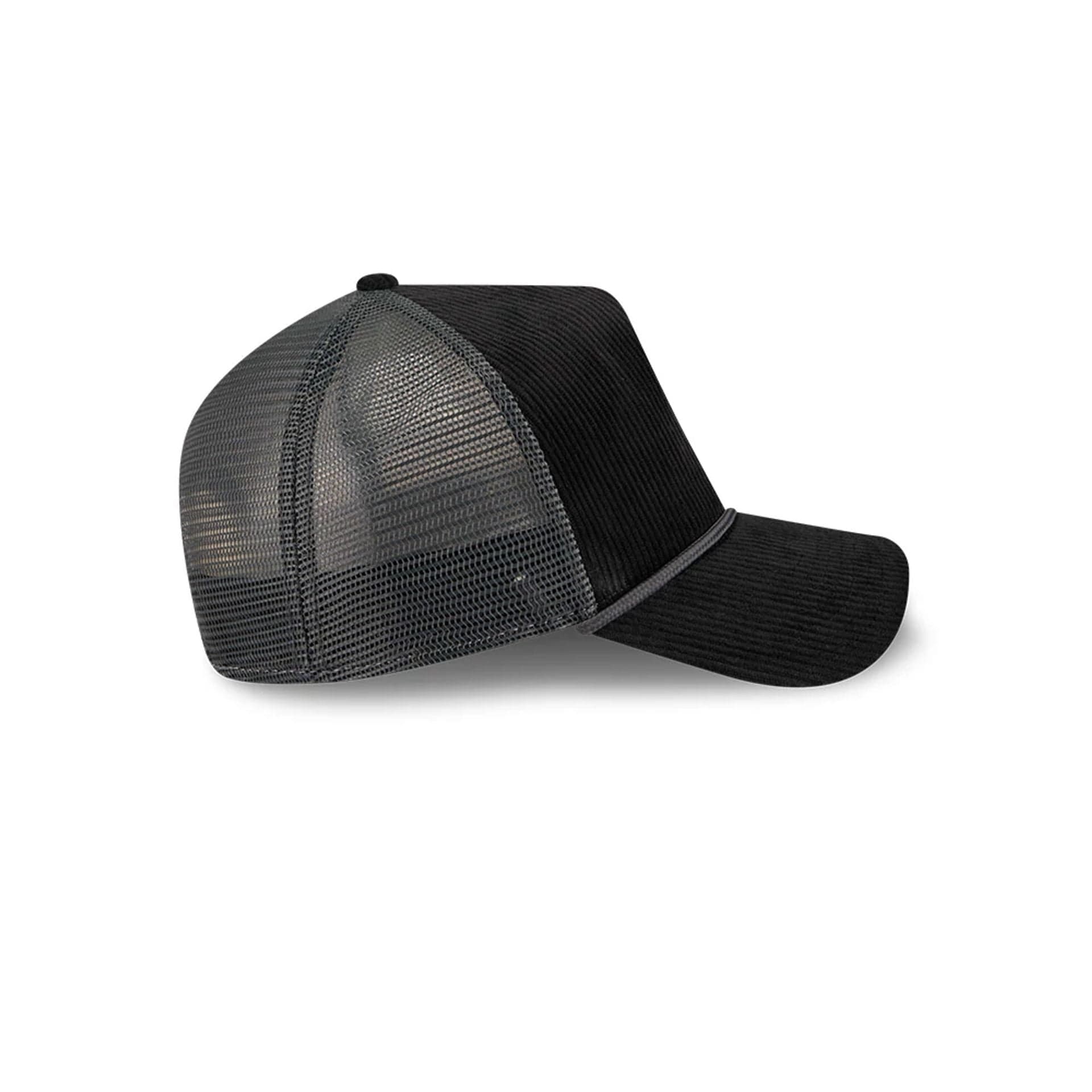 New Era Wide Cord Black 9FORTY A-Frame Trucker Adjustable Cap - Image 5
