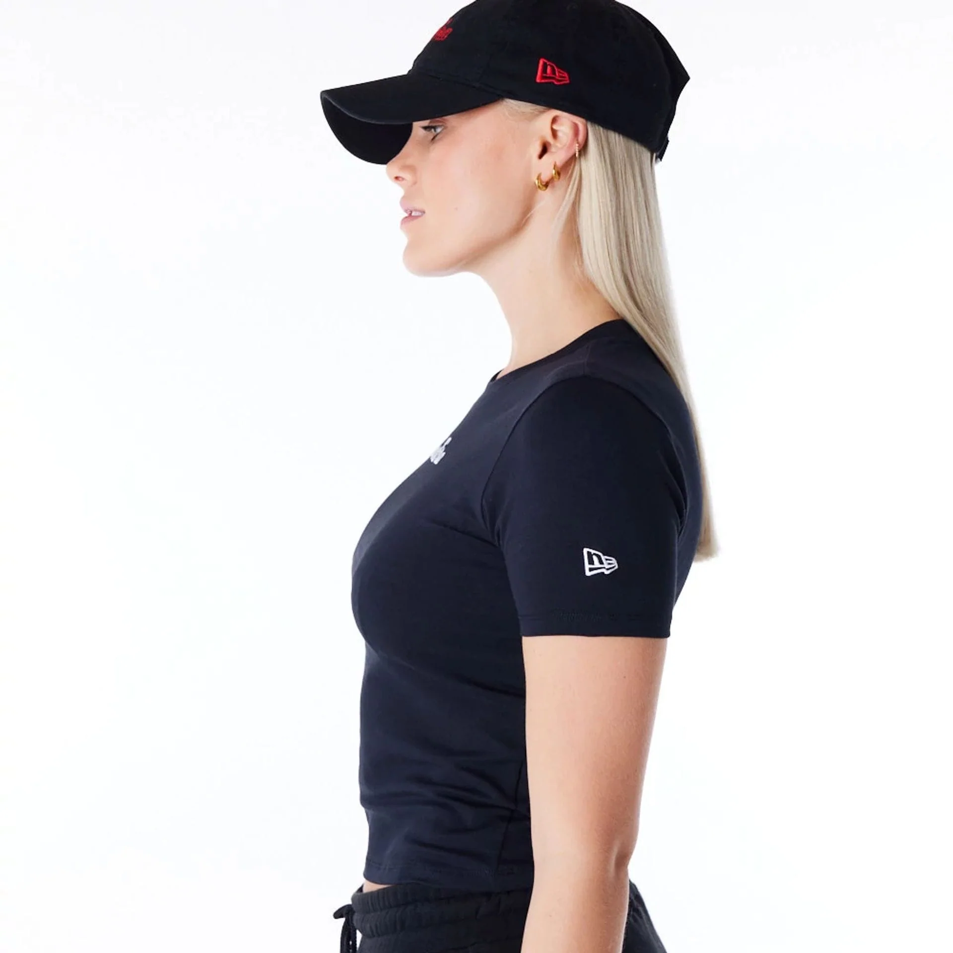 New Era Womens Black Slim T-Shirt - Image 3