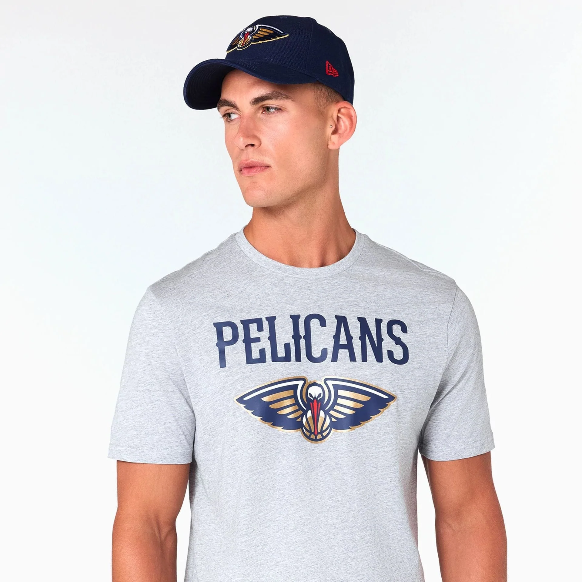 New Orleans Pelicans NBA Grey T-Shirt - Image 5