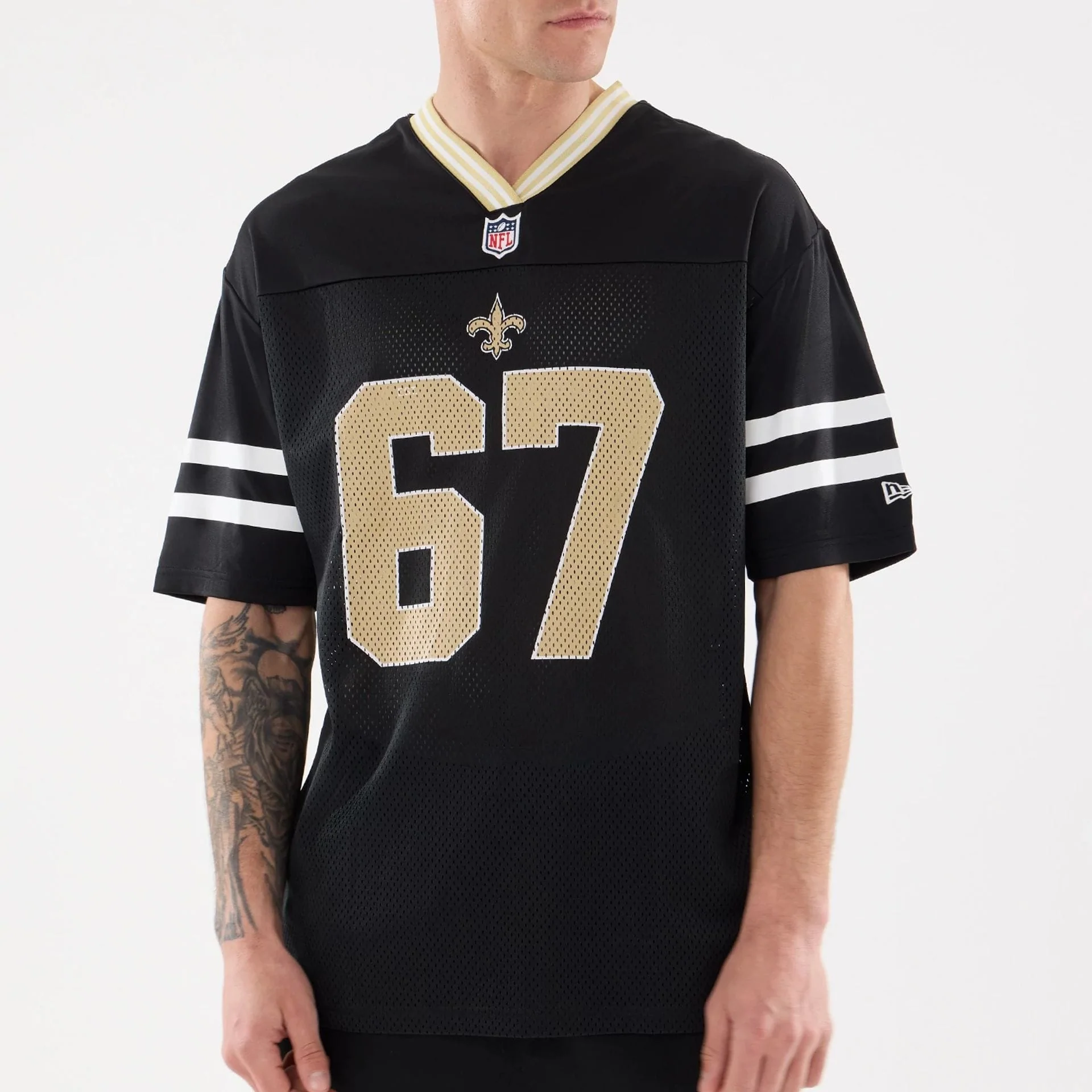 New Orleans Saints NFL Mesh Black Mesh Jersey - Image 3