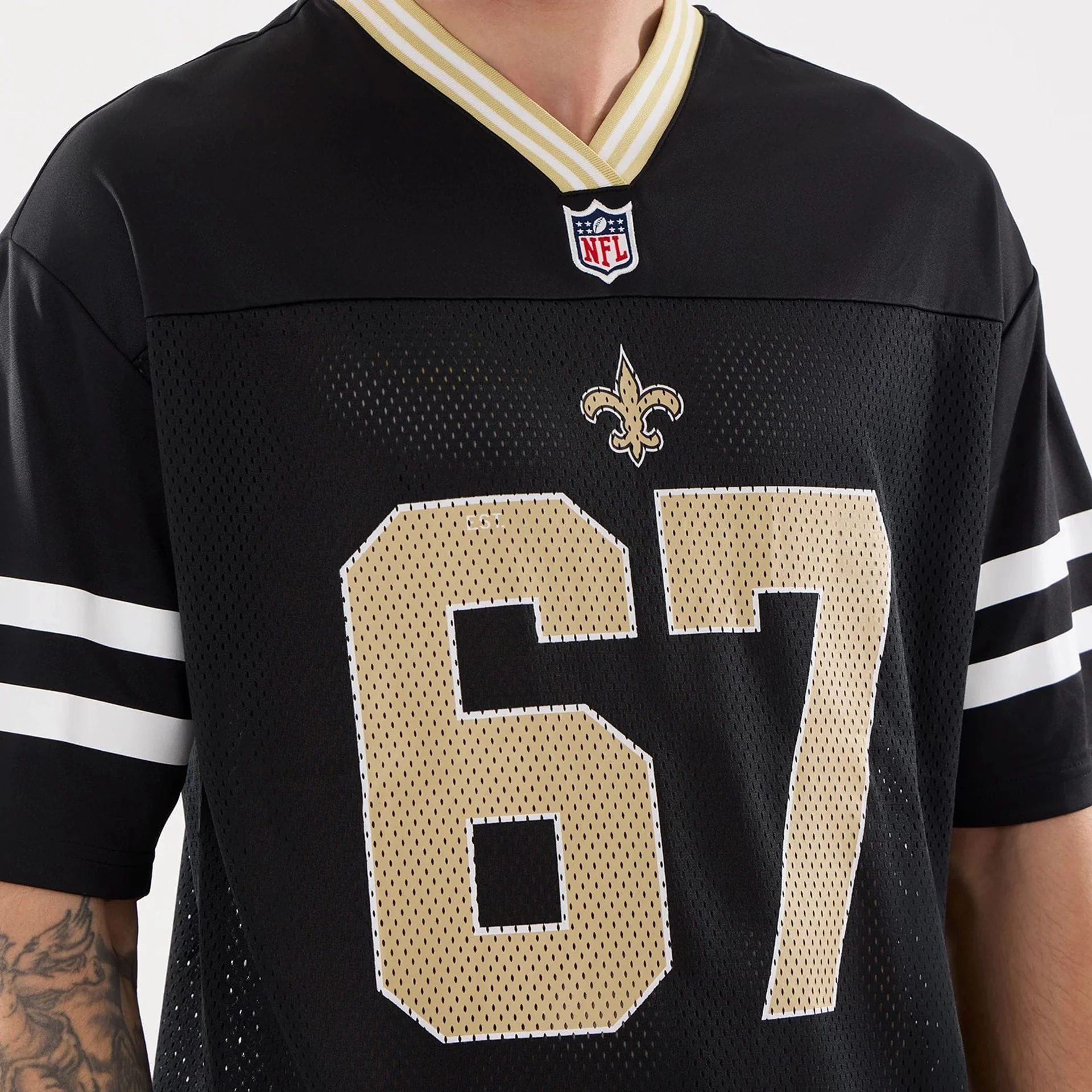 New Orleans Saints NFL Mesh Black Mesh Jersey - Image 5