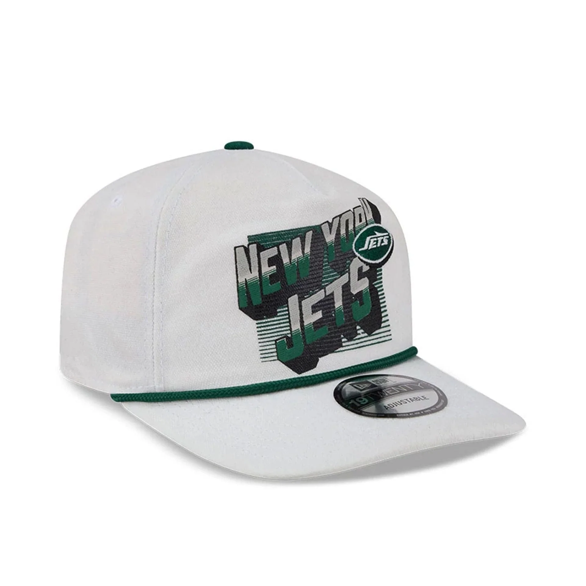 New York Jets NFL Duck Cloth White 19TWENTY Adjustable Cap - Image 4
