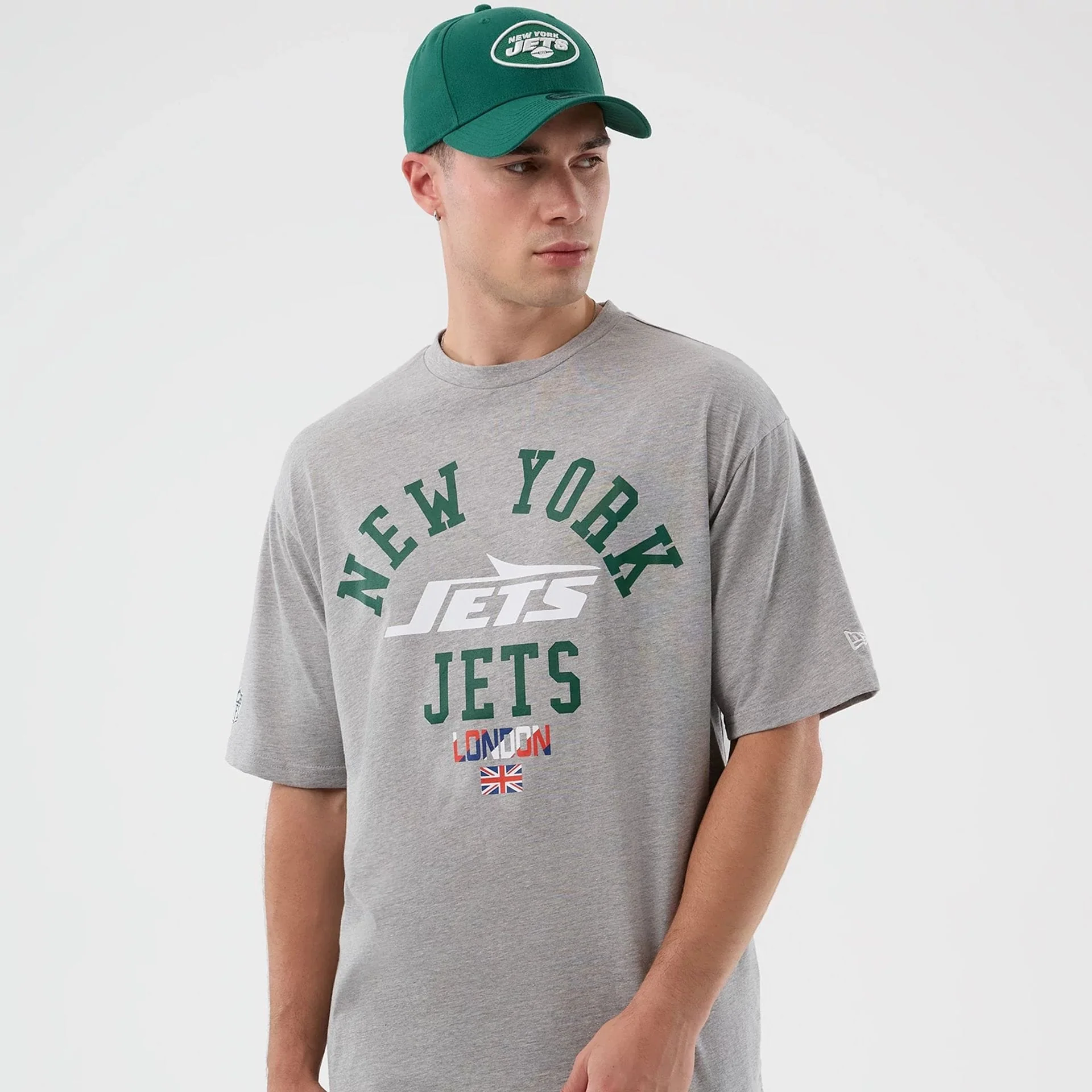 New York Jets NFL International Series Games Grey Oversized T-Shirt - Image 7