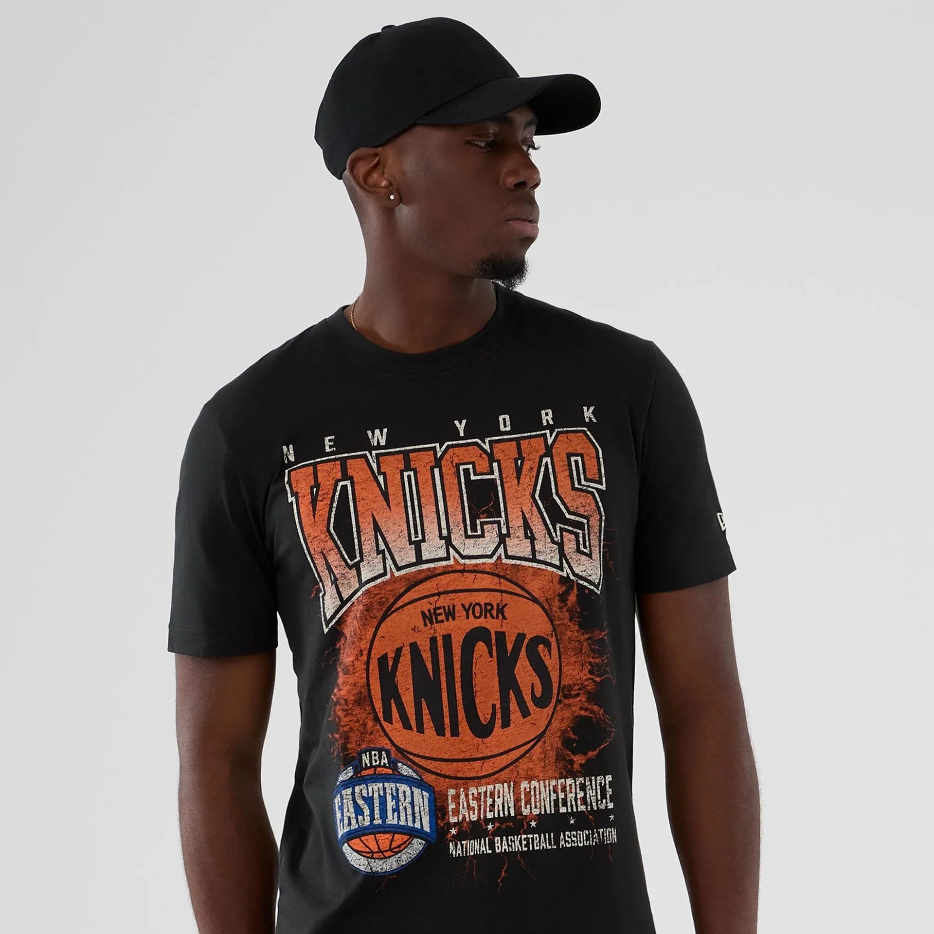 New York Knicks NBA Hardwood Classic Black T-Shirt - Image 7