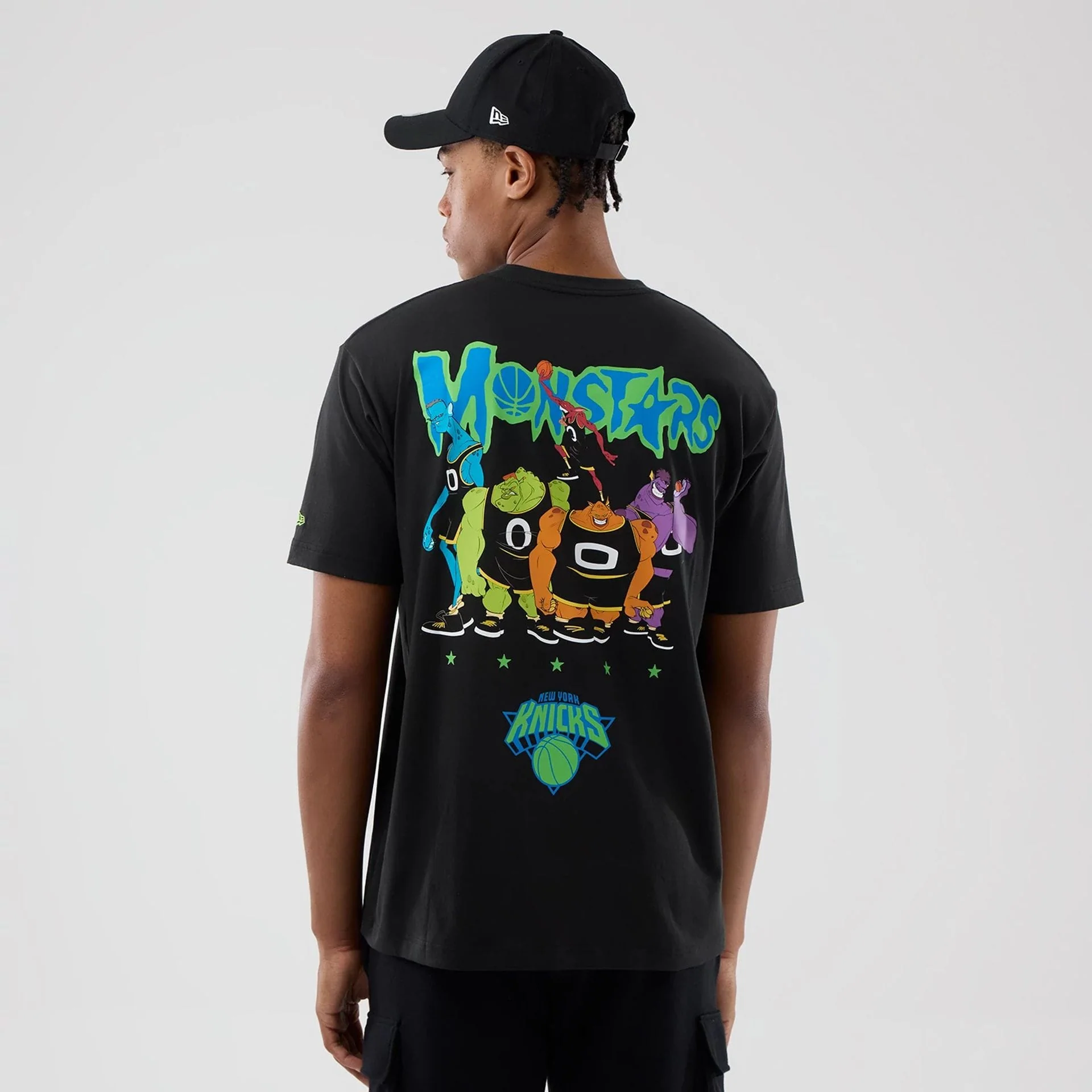 New York Knicks Space Jam 2 X NBA Black T-Shirt - Image 2