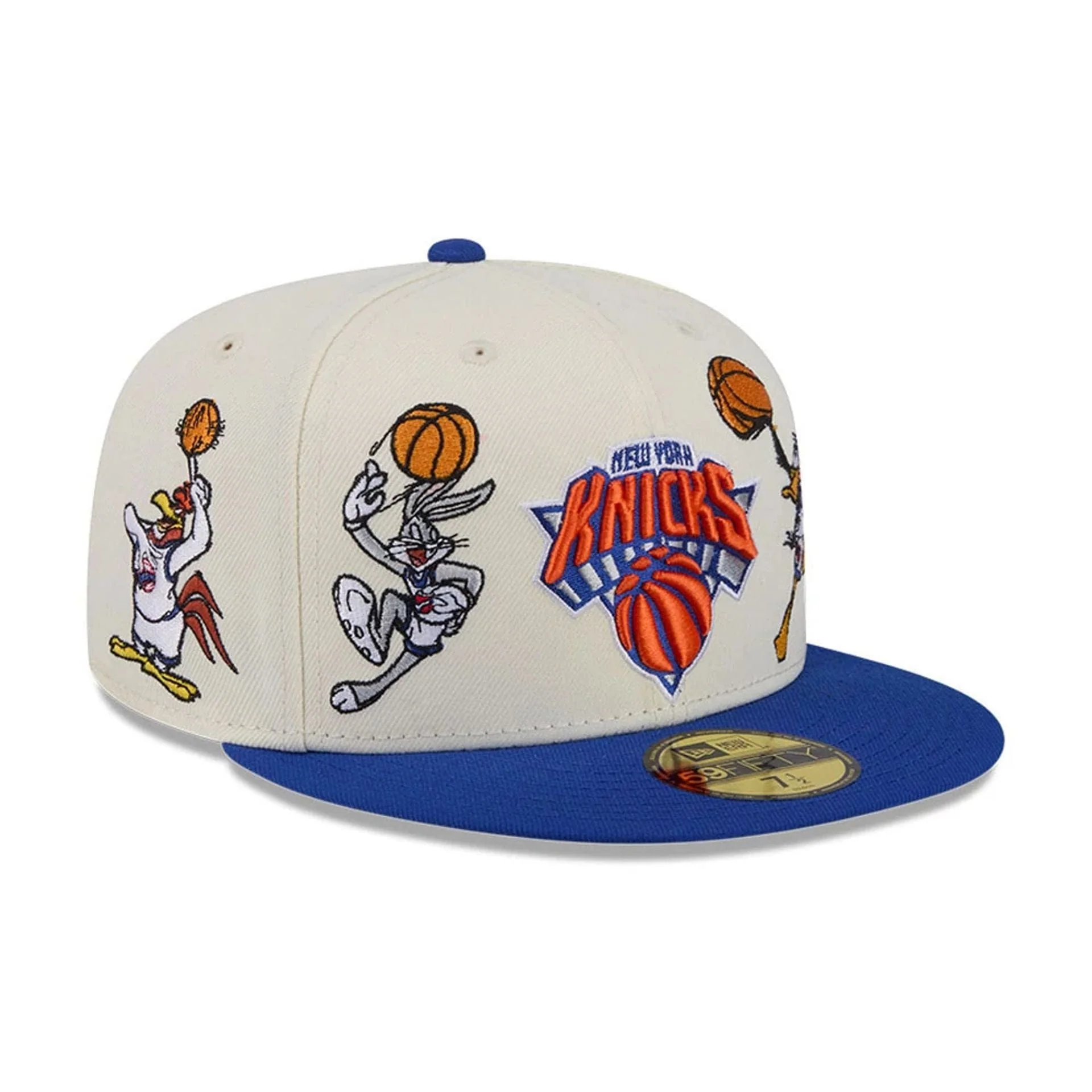 New York Knicks Space Jam Tune Squad White 59FIFTY Fitted Cap - Image 4