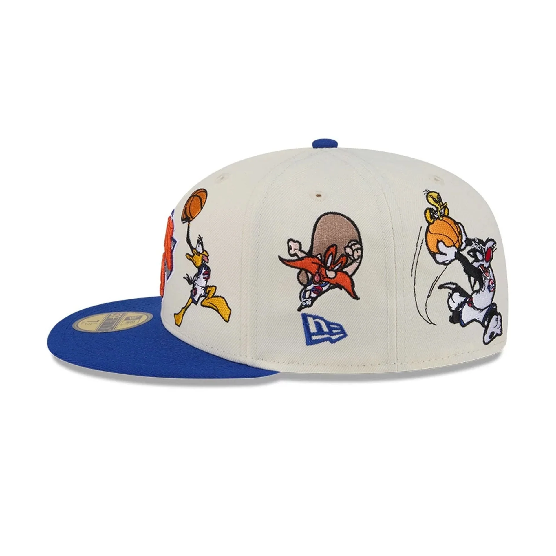 New York Knicks Space Jam Tune Squad White 59FIFTY Fitted Cap - Image 6