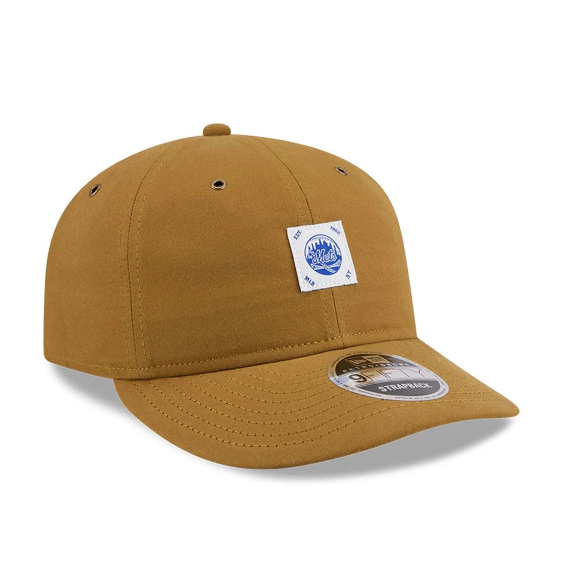 New York Mets MLB Brushed Dark Beige Retro Crown 9FIFTY Adjustable Cap - Image 4