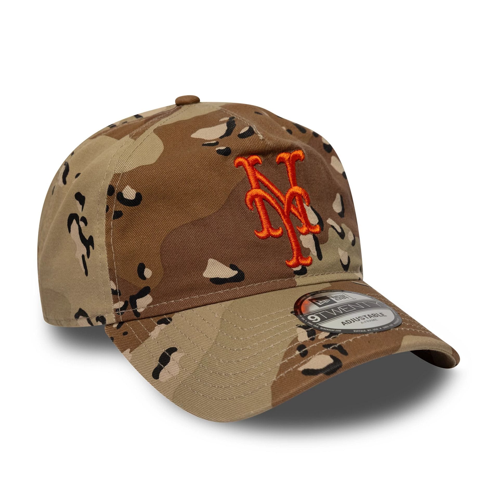 New York Mets MLB Camo Reserve Desert Camo 9TWENTY A-Frame Adjustable Cap - Image 3