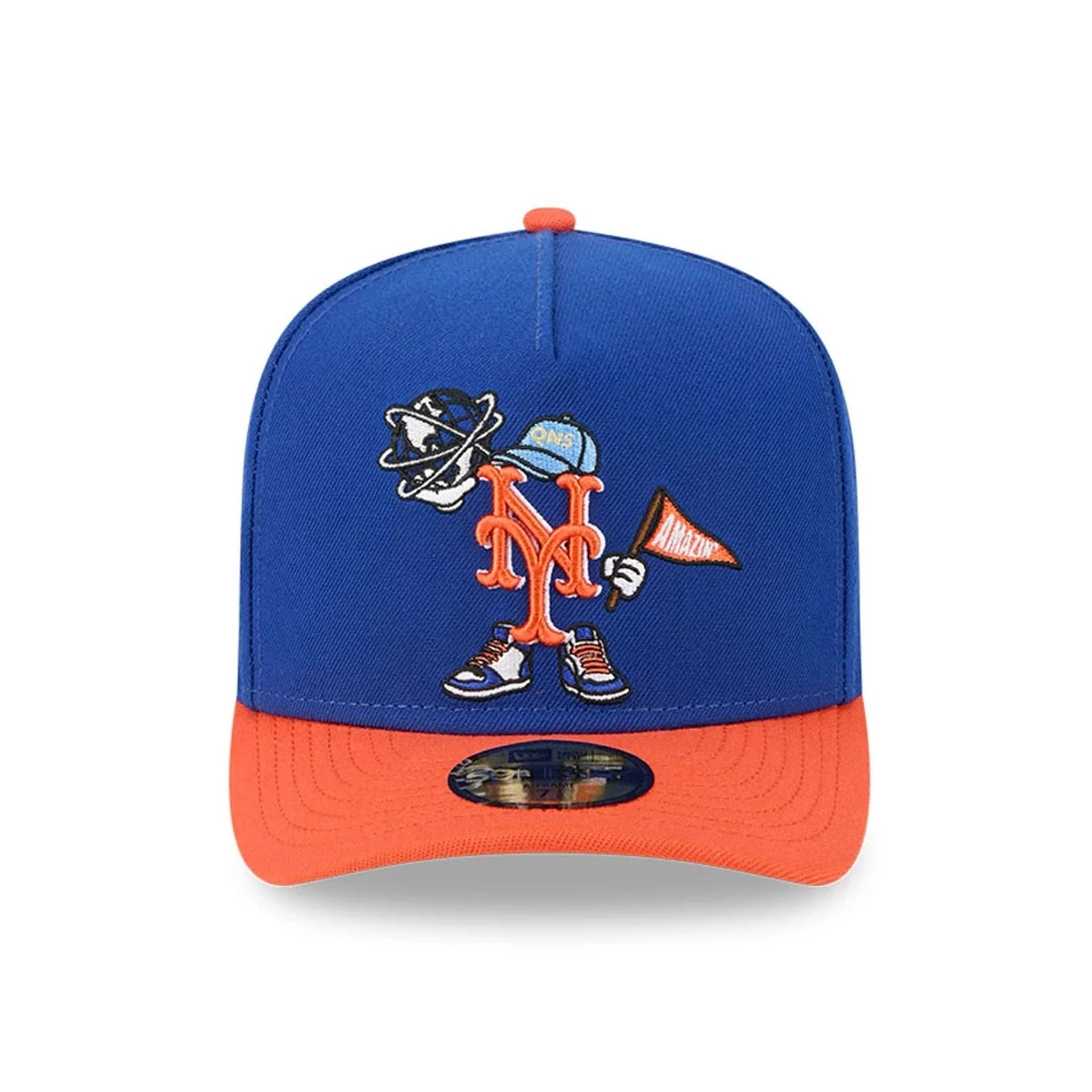 New York Mets MLB Cartoon Blue 59FIFTY A-Frame Fitted Cap - Image 3