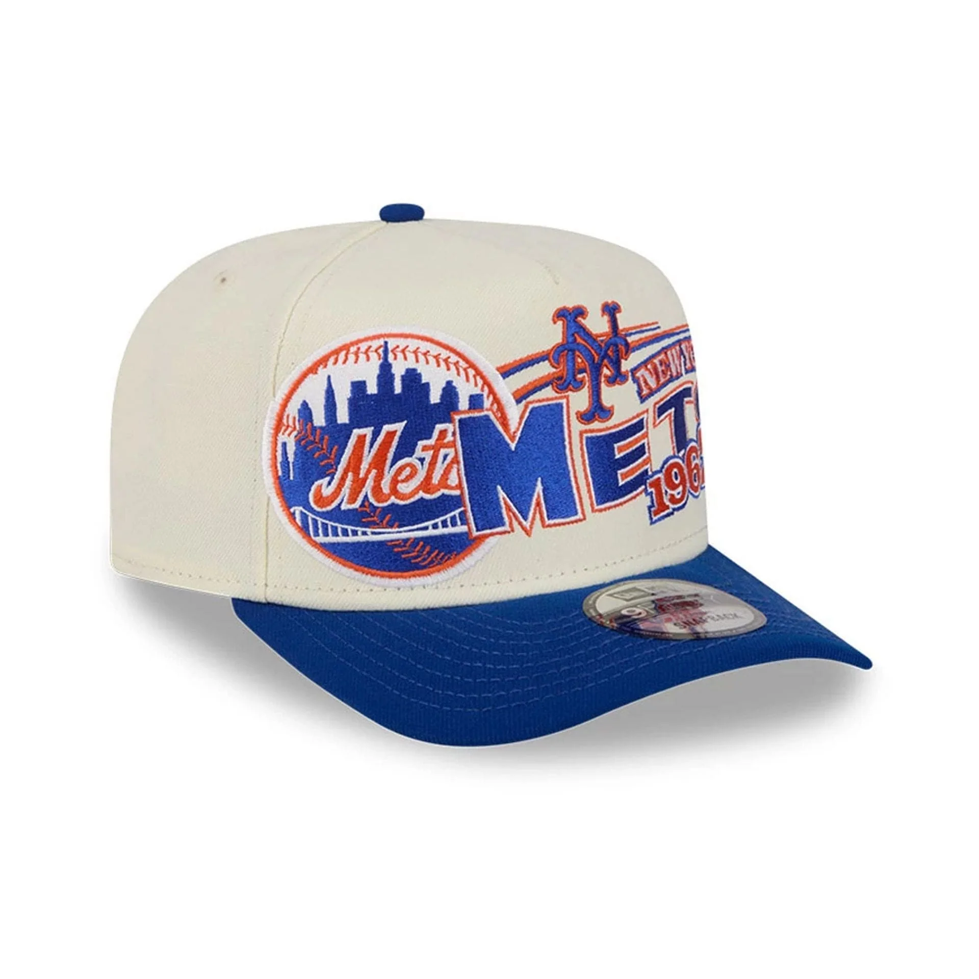 New York Mets MLB Classic White 9FIFTY A-Frame Snapback Adjustable Cap - Image 4