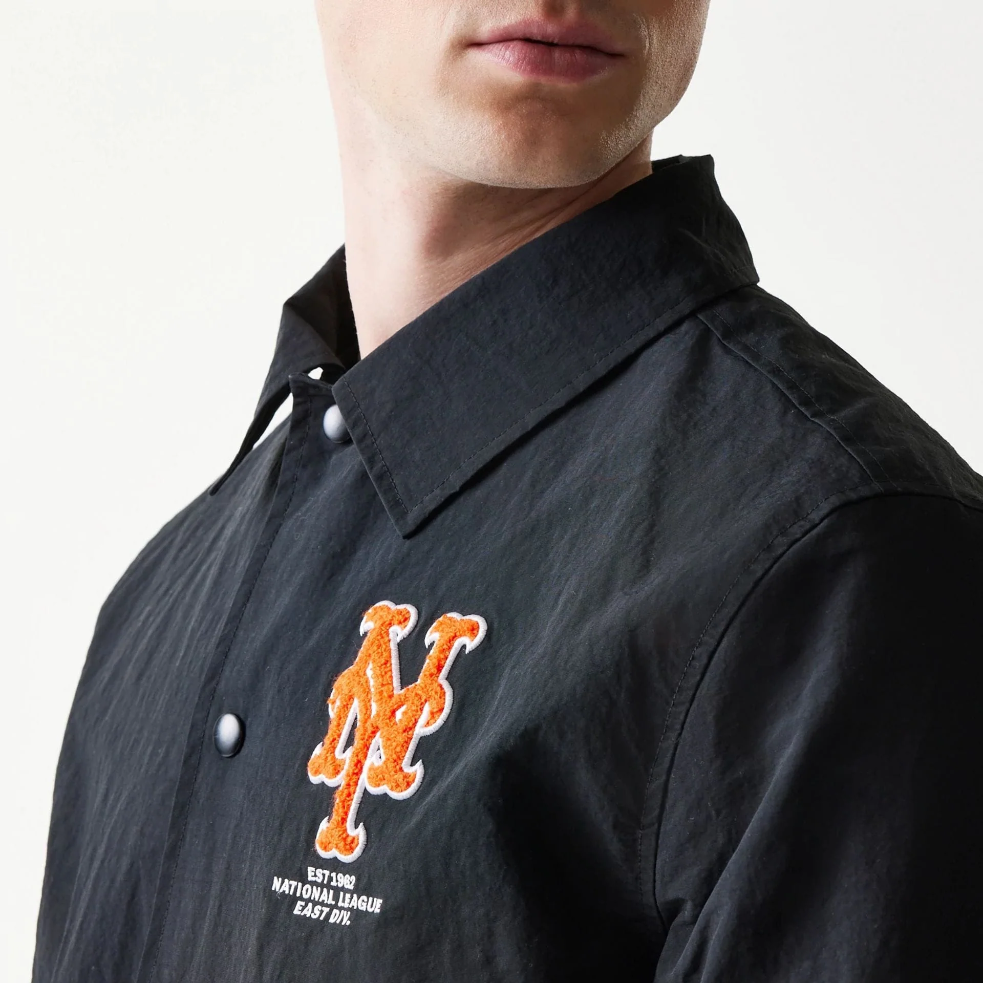 New York Mets MLB Coaches Black Jacket - Image 6