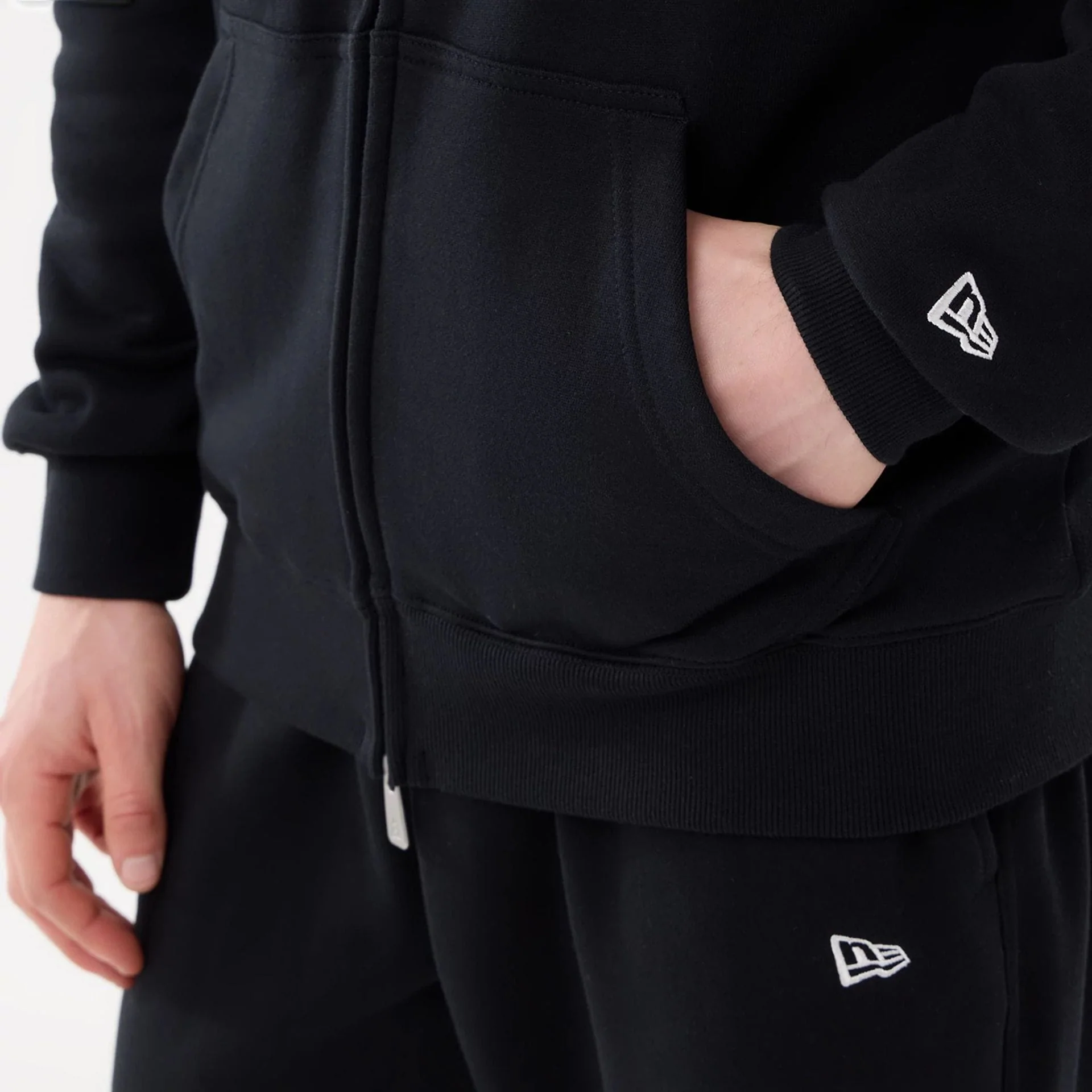 New York Mets MLB Comfort Black 2 Way Full Zip Hoodie - Image 6