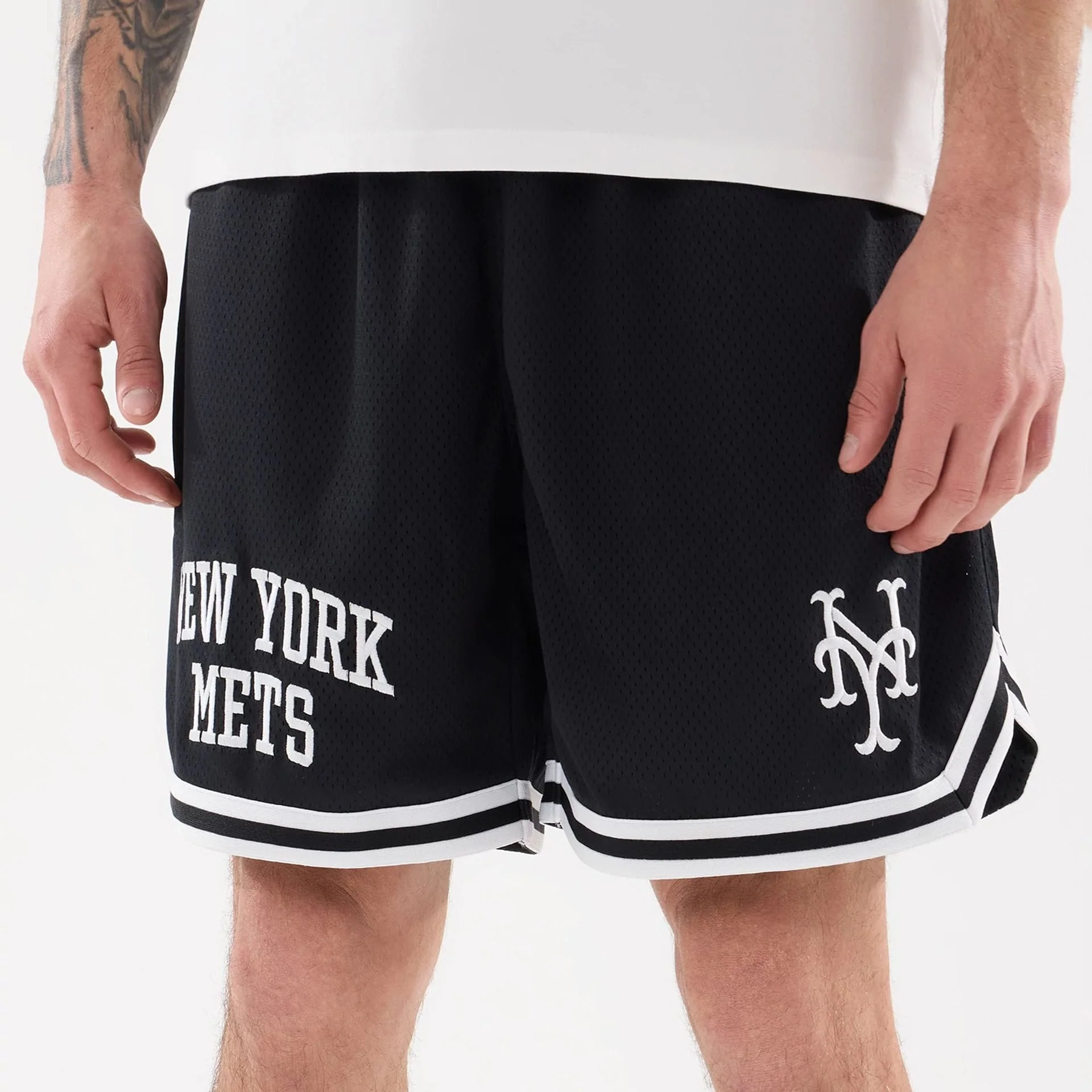 New York Mets MLB Comfort Navy Oversized Shorts - Image 5