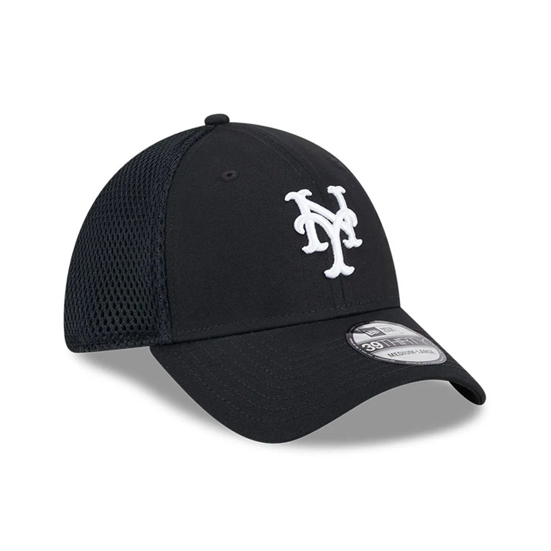 New York Mets MLB Evergreen Neo Black 39THIRTY Stretch Fit Cap - Image 4