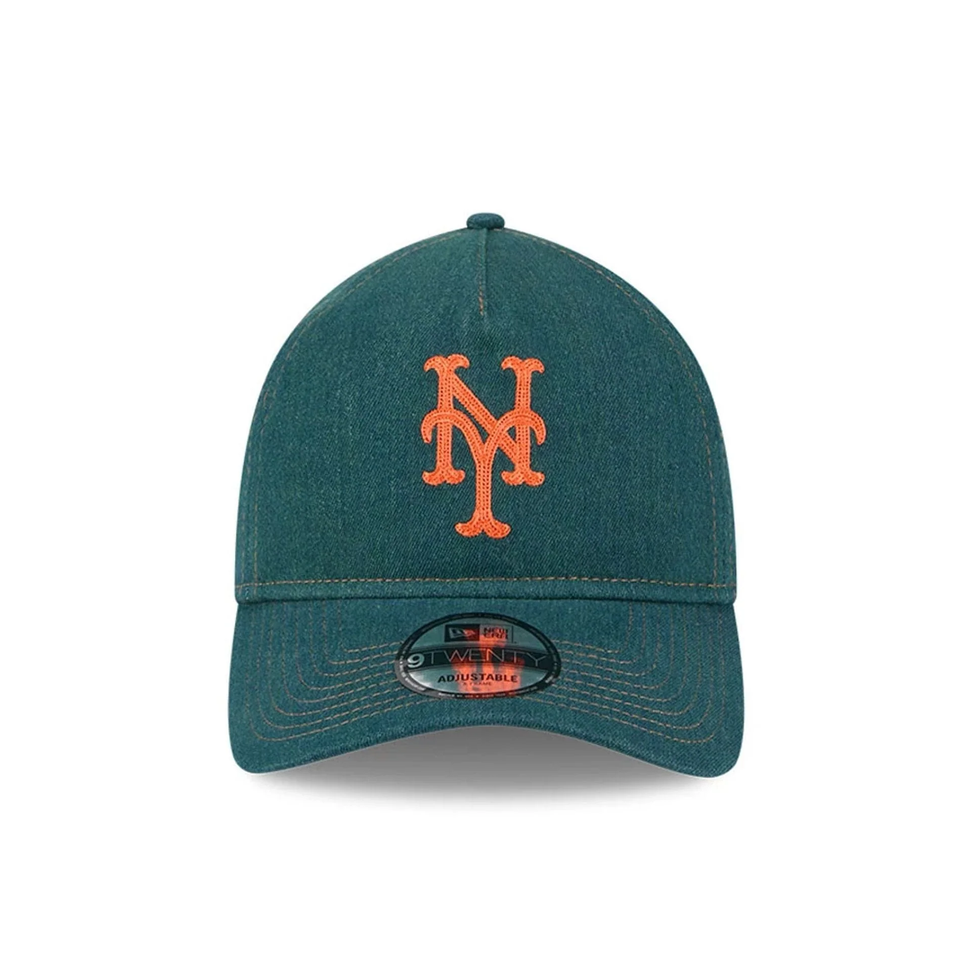New York Mets MLB Forest Denim Green 9TWENTY A-Frame Adjustable Cap - Image 2