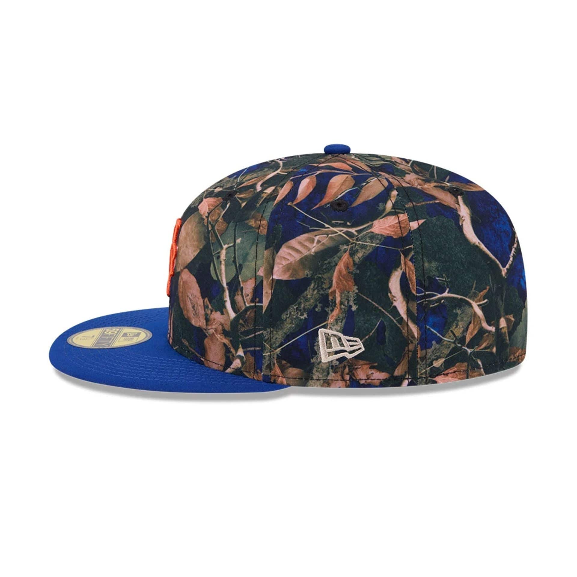 New York Mets MLB Leaves Blue 59FIFTY Fitted Cap - Image 6