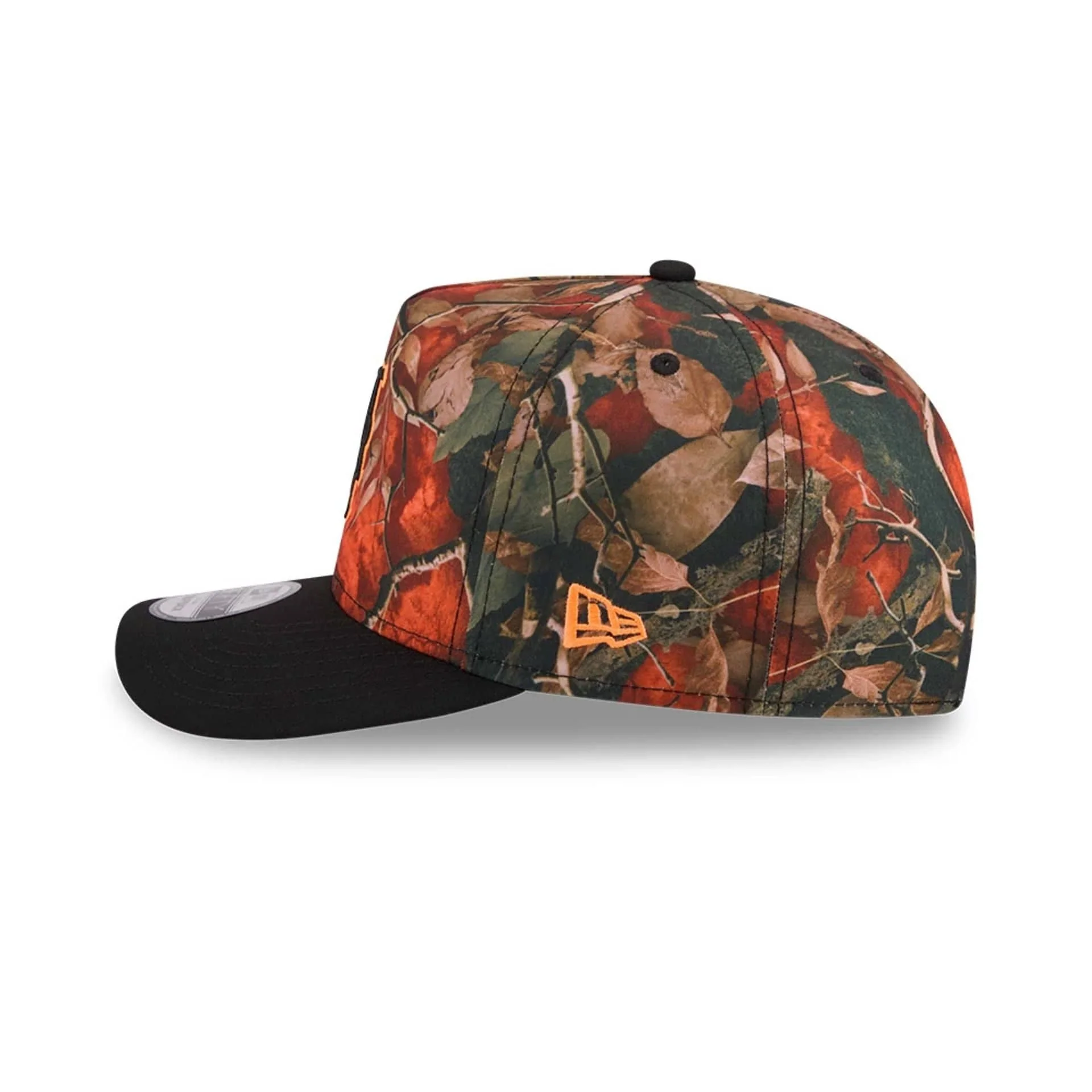 New York Mets MLB Leaves Bright Orange 9FIFTY A-Frame Snapback Cap - Image 6