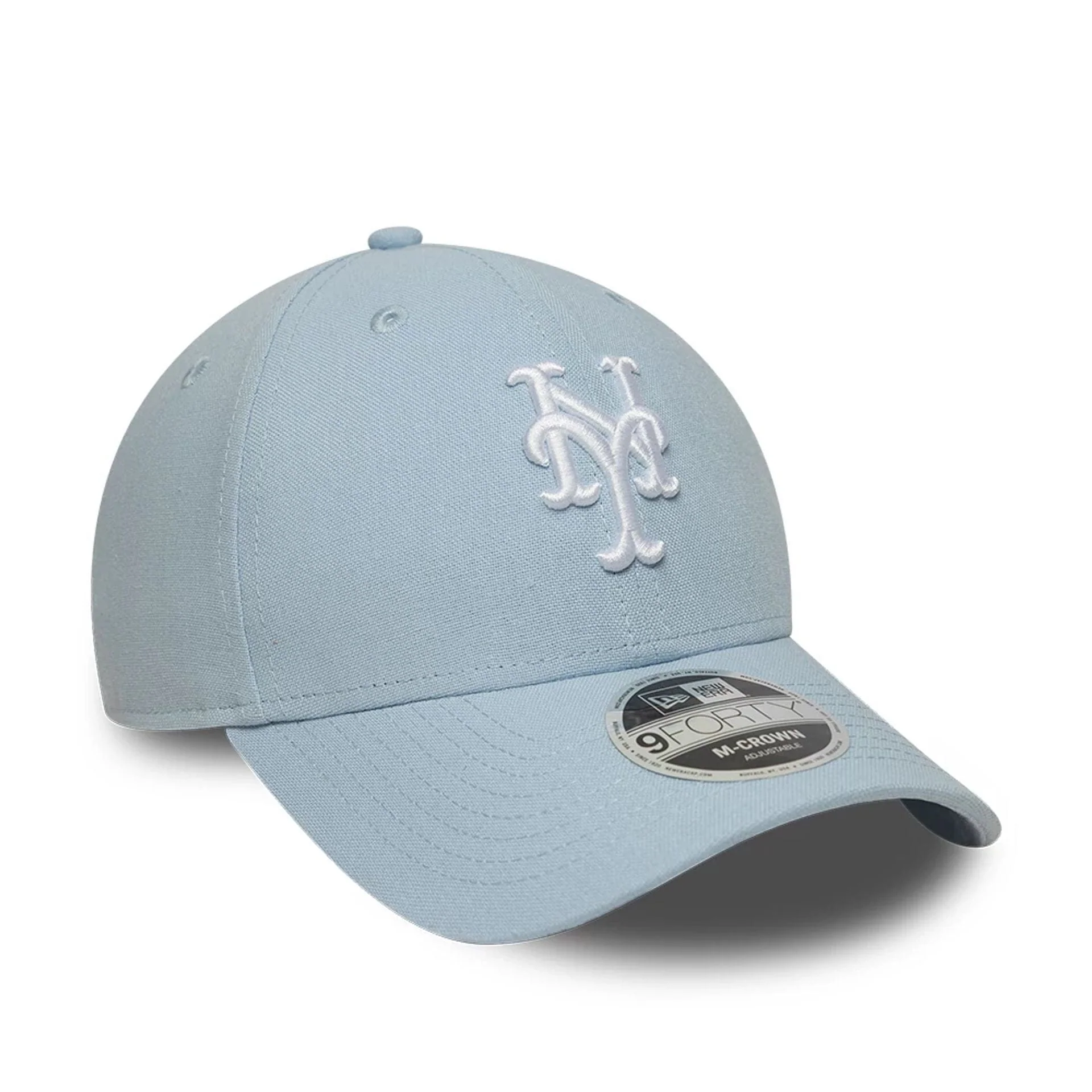 New York Mets MLB Linen Pastel Blue 9FORTY M-Crown Adjustable Cap - Image 3