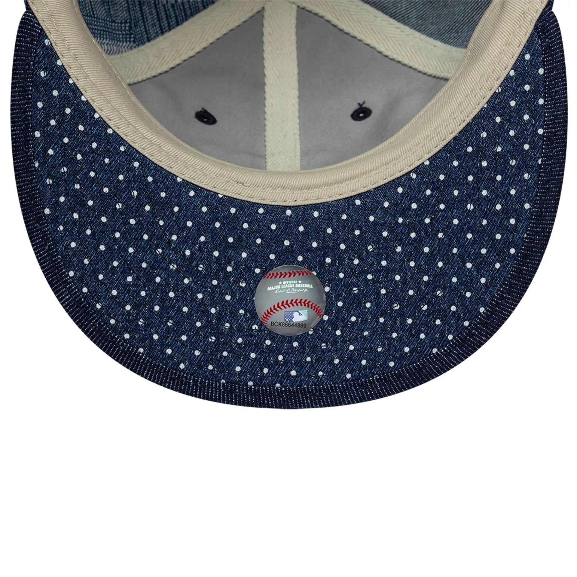 New York Mets MLB Multi Denim Dark Blue Retro Crown 9FIFTY Adjustable Cap - Image 4
