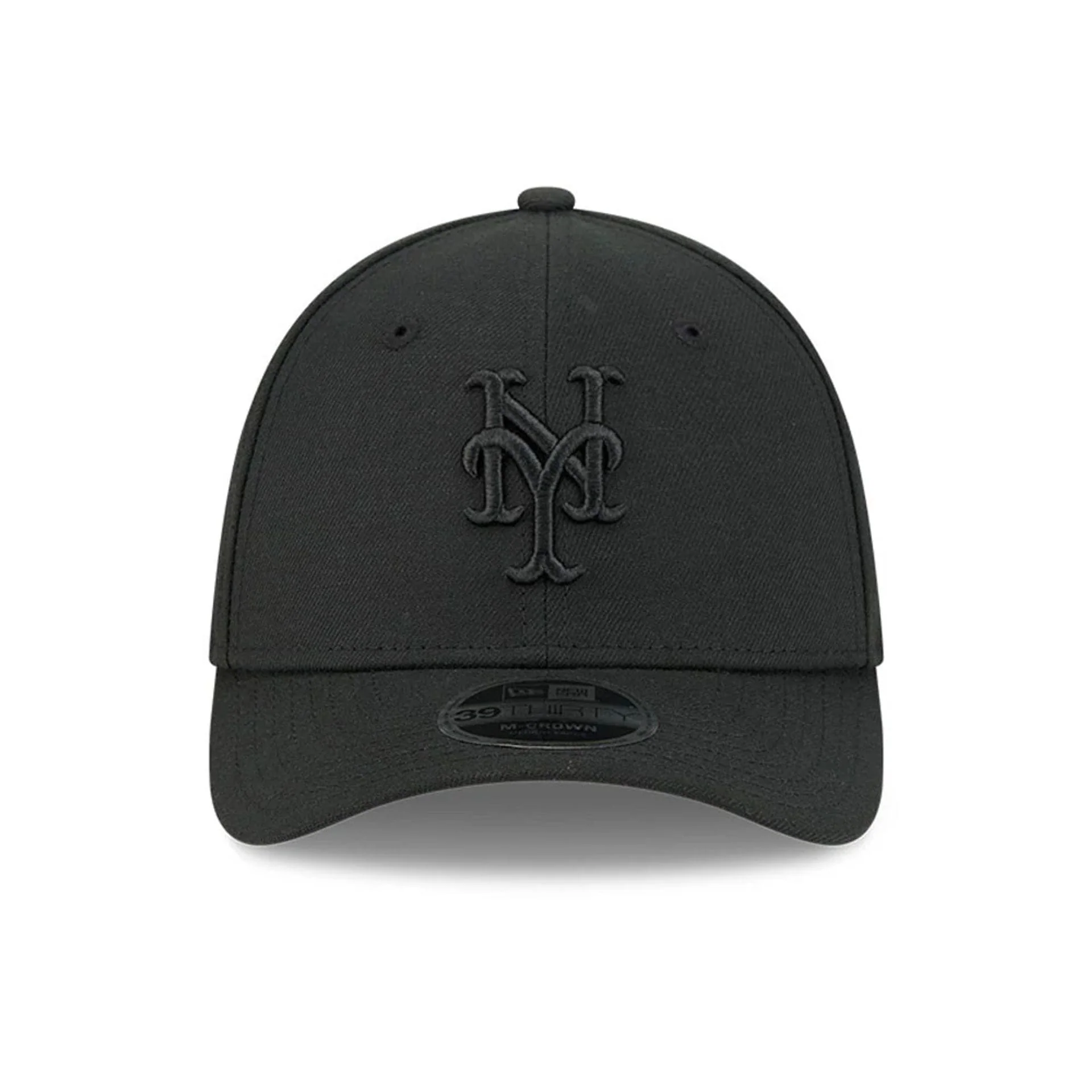 New York Mets MLB Outline Black 39THIRTY M-Crown Stretch Fit Cap - Image 3