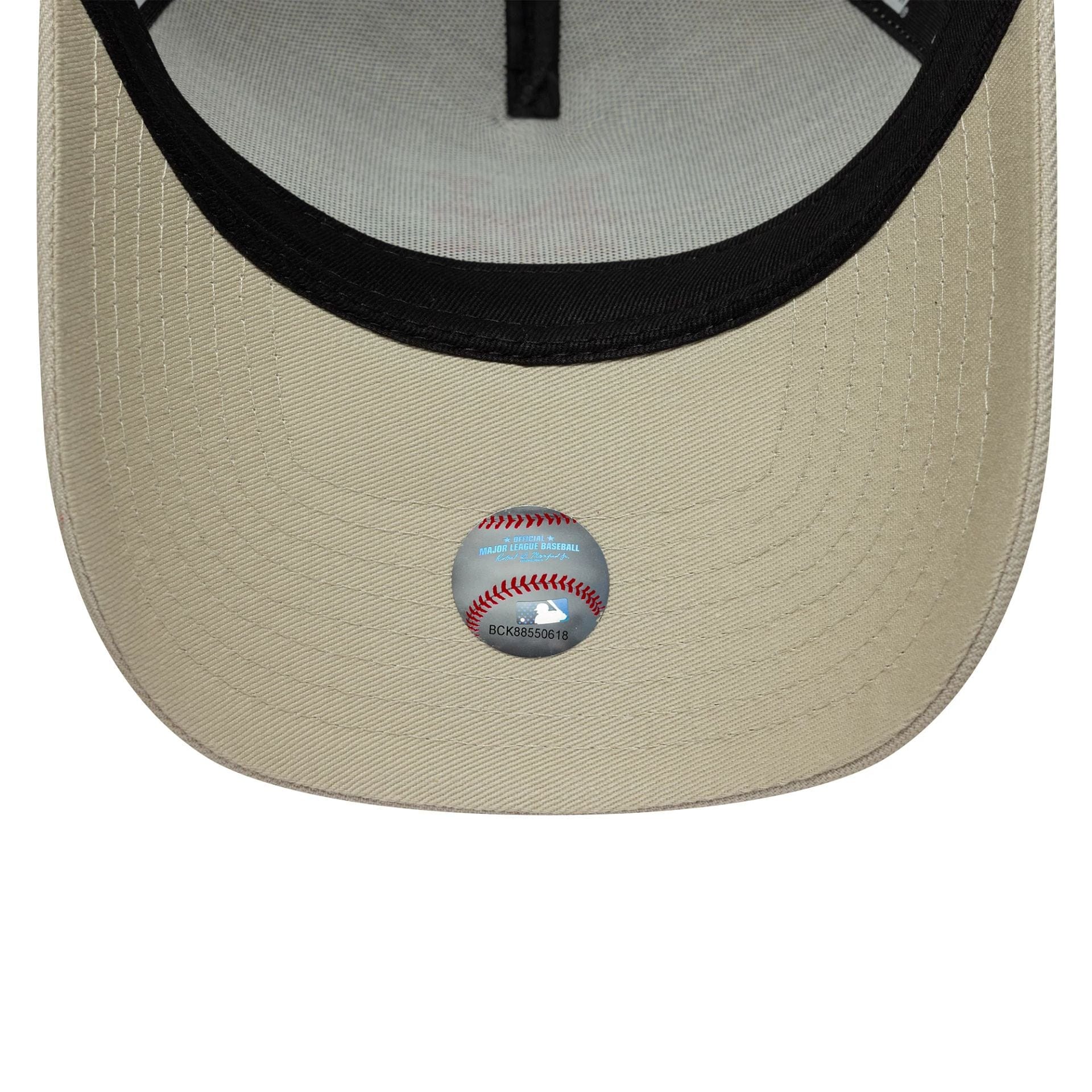 New York Mets MLB Outline Script Light Beige 9FORTY E-Frame Cap - Image 5