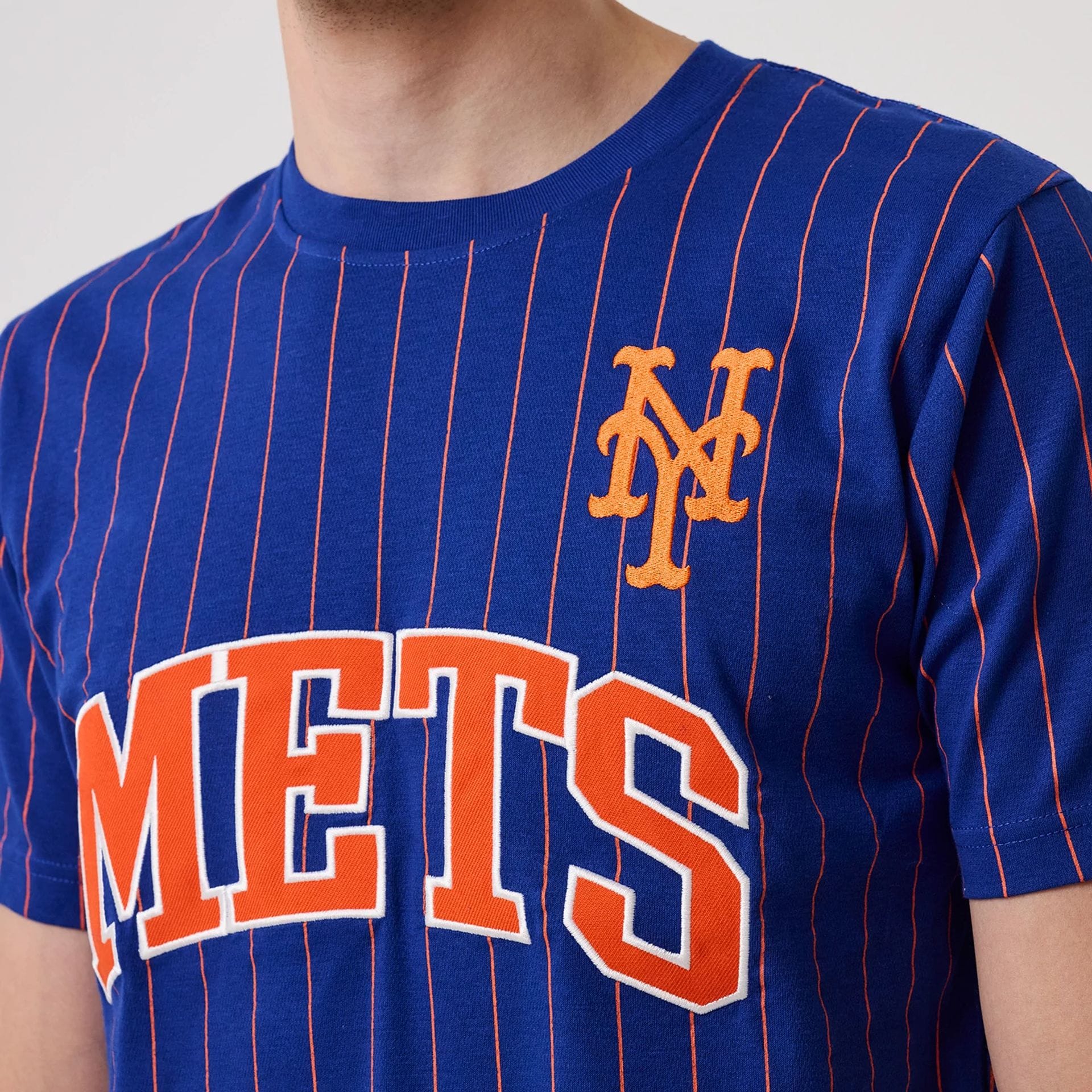 New York Mets MLB Pinstripe Blue T-Shirt - Image 3