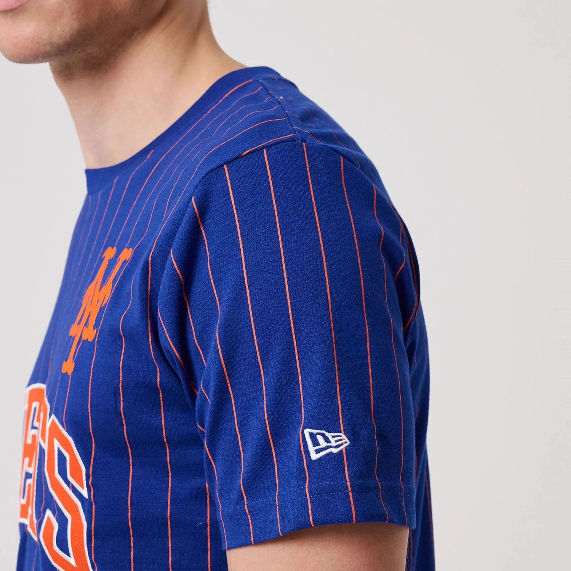 New York Mets MLB Pinstripe Blue T-Shirt - Image 4