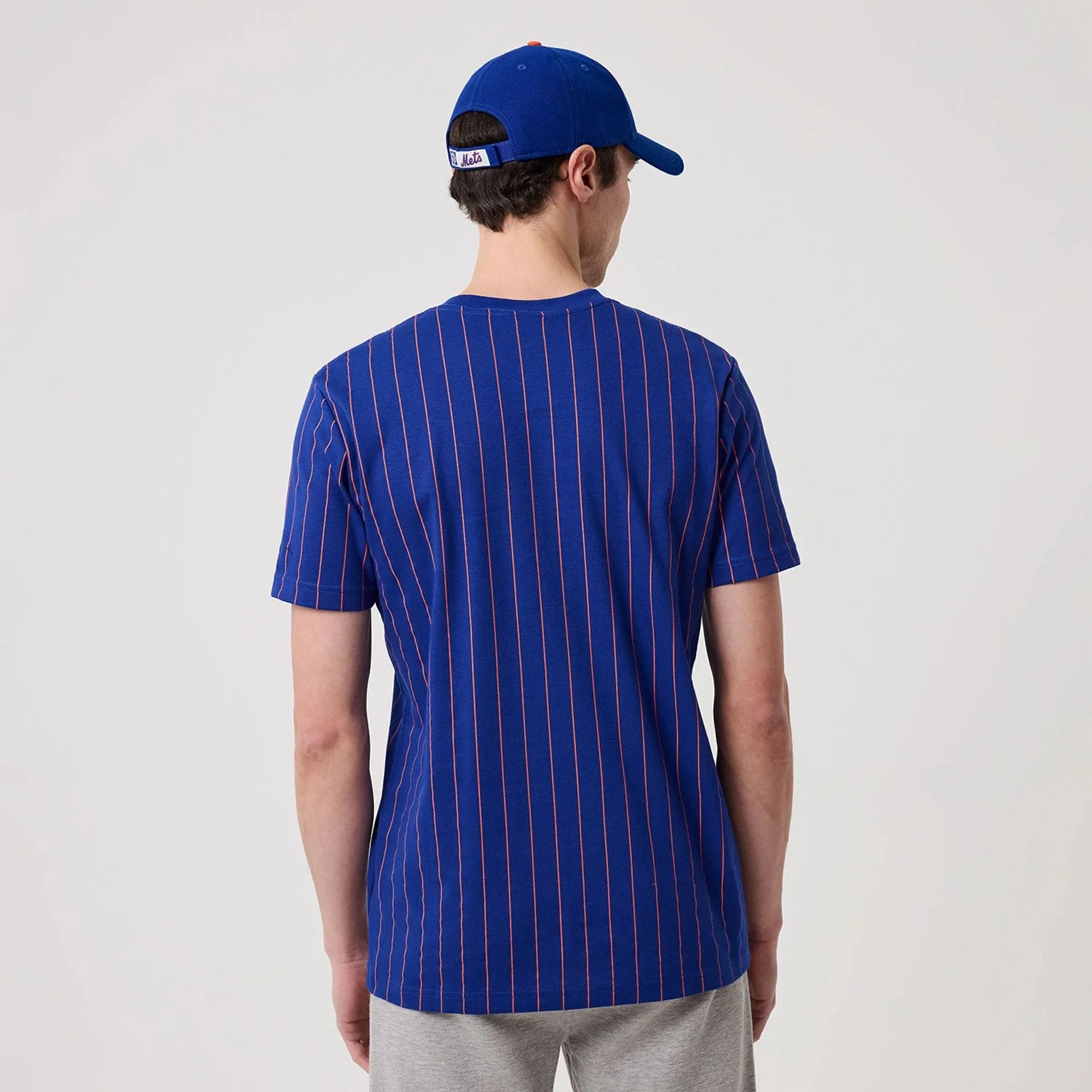 New York Mets MLB Pinstripe Blue T-Shirt - Image 7
