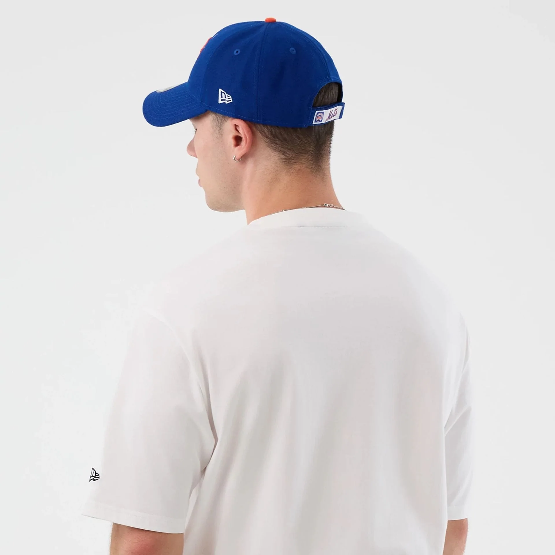 New York Mets MLB Script White Oversized T-Shirt - Image 6