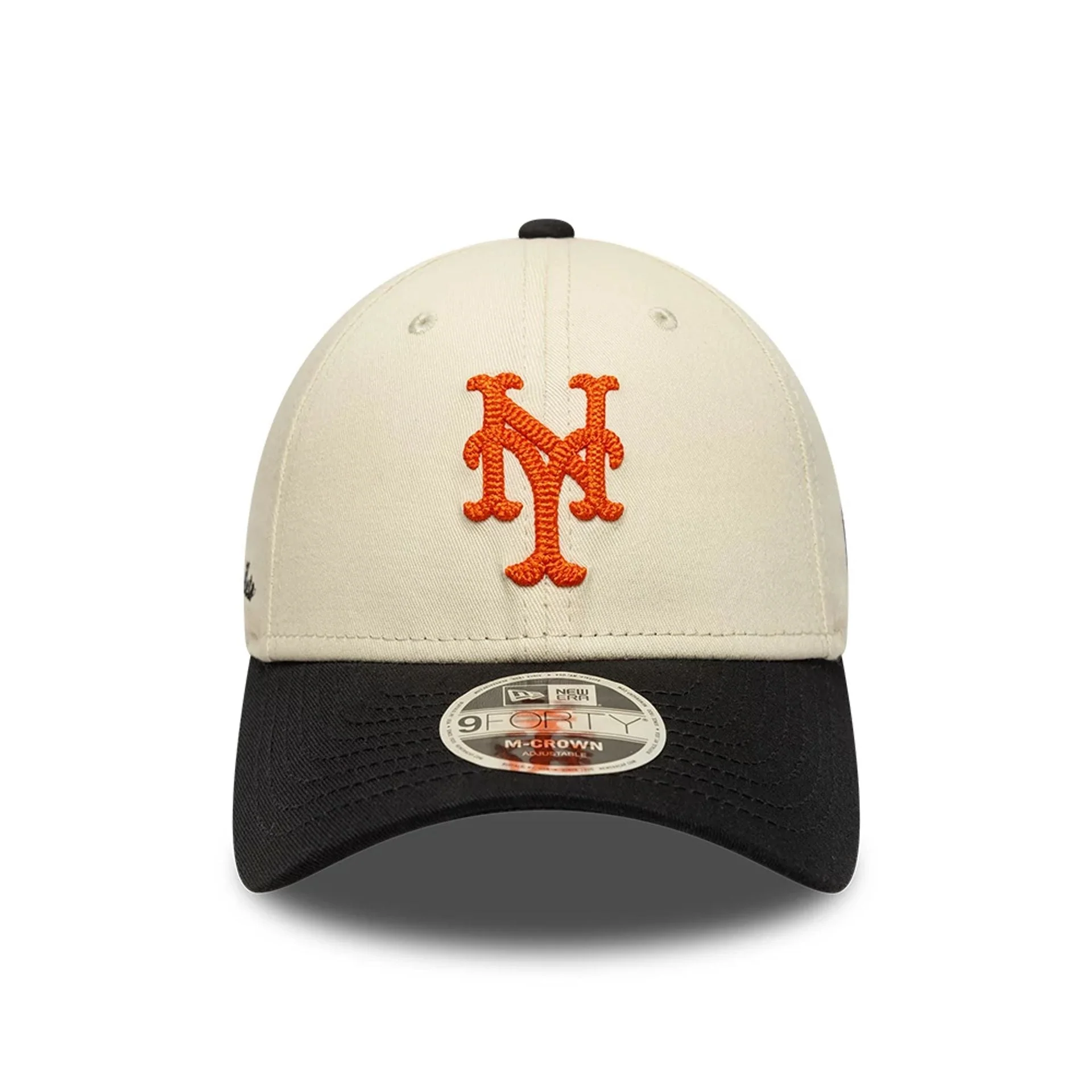 New York Mets MLB Side Script Cream 9FORTY M-Crown Adjustable Cap - Image 2