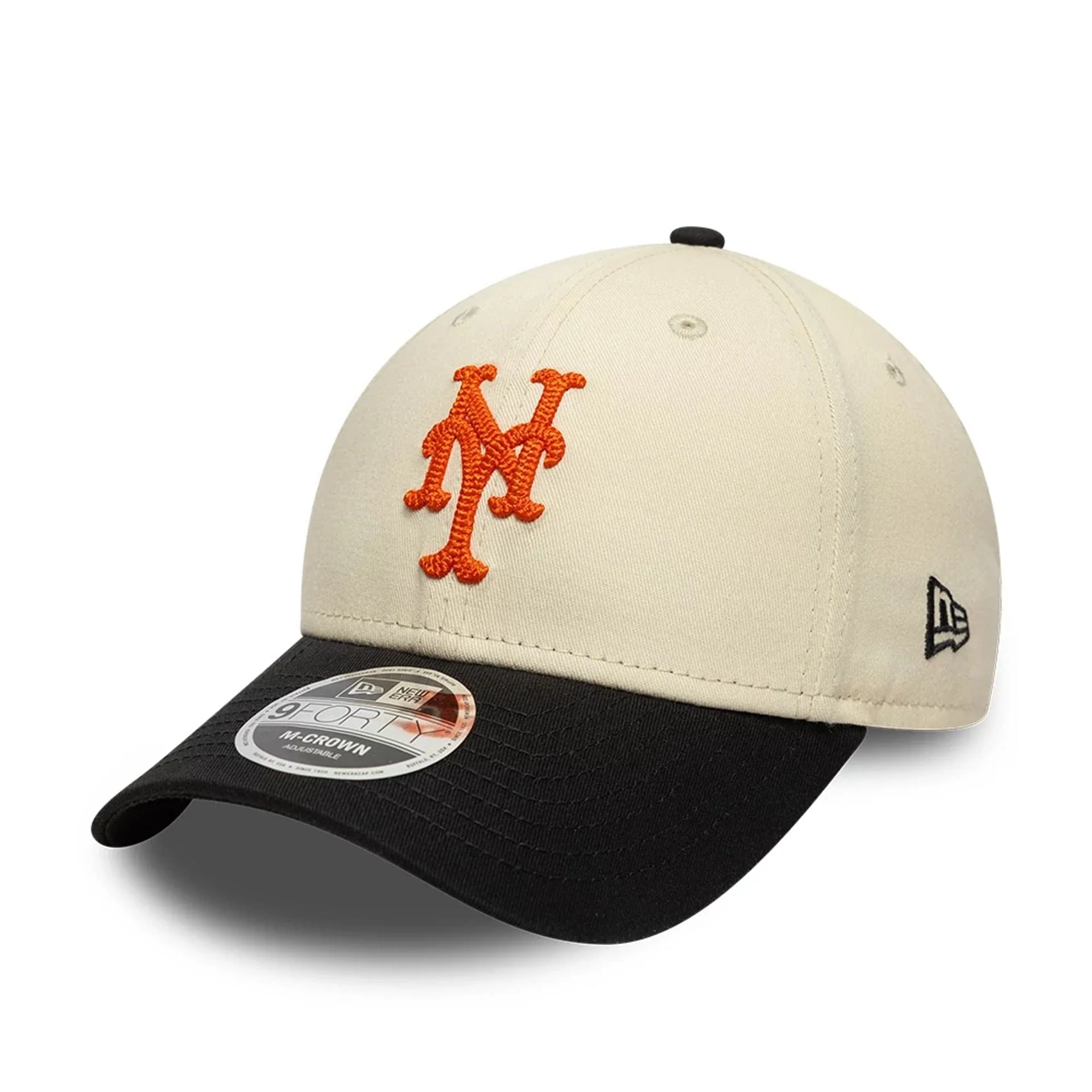 New York Mets MLB Side Script Cream 9FORTY M-Crown Adjustable Cap - Image 3