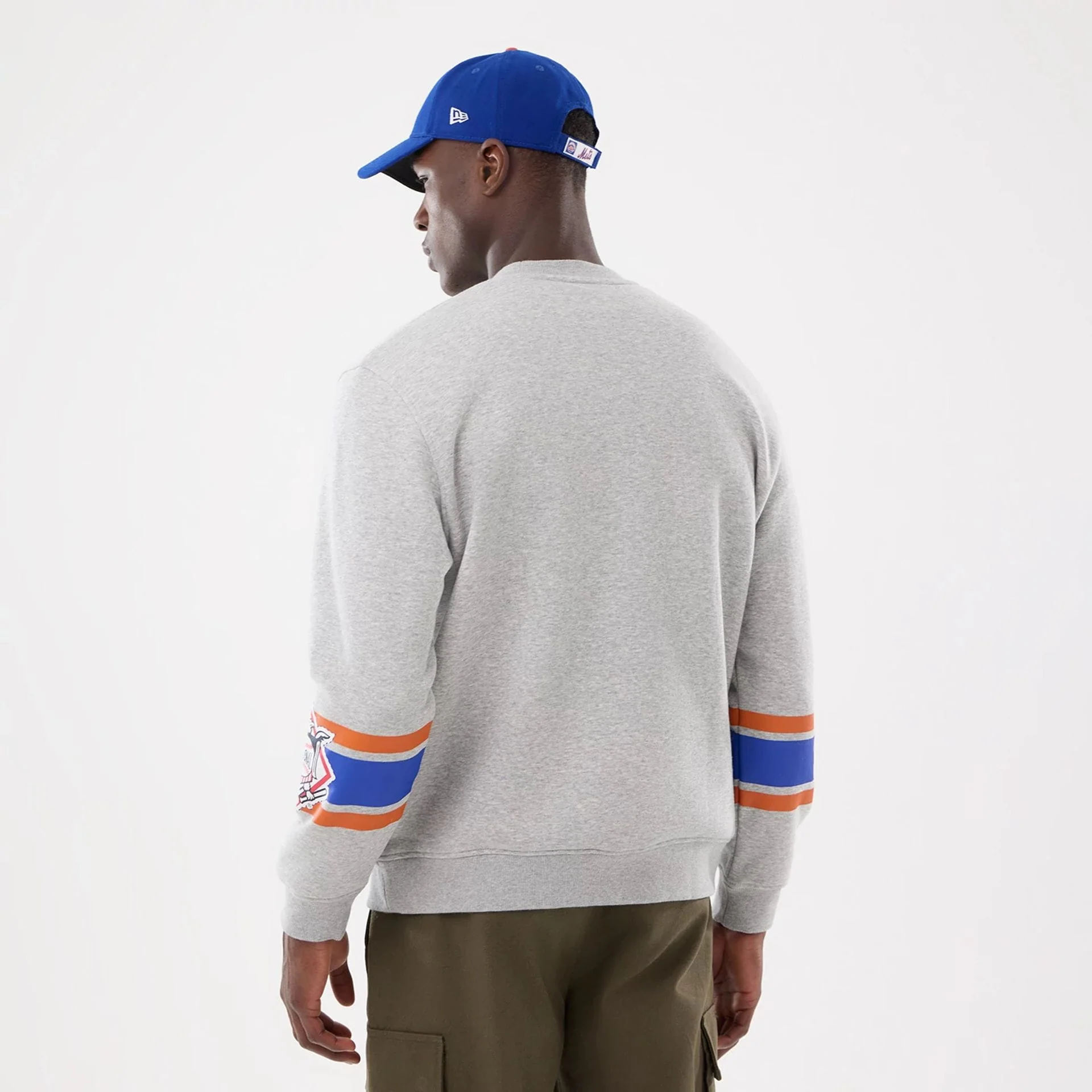 New York Mets MLB Sport Classic Grey Crew Neck Sweater - Image 2
