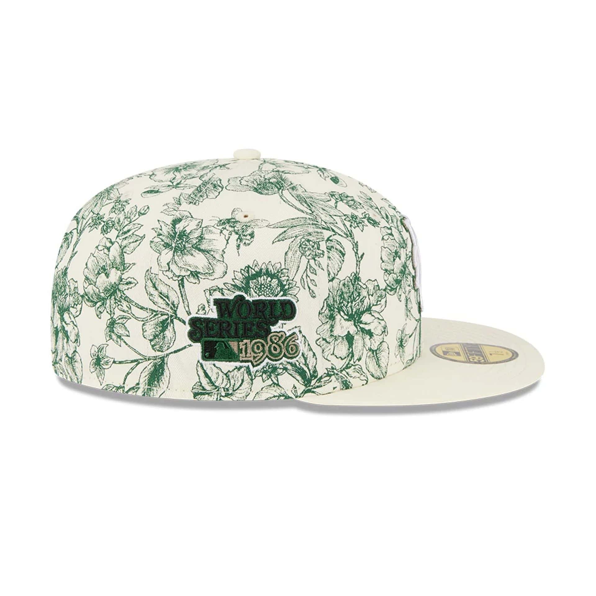 New York Mets MLB Spring Floral White 59FIFTY Fitted Cap - Image 4