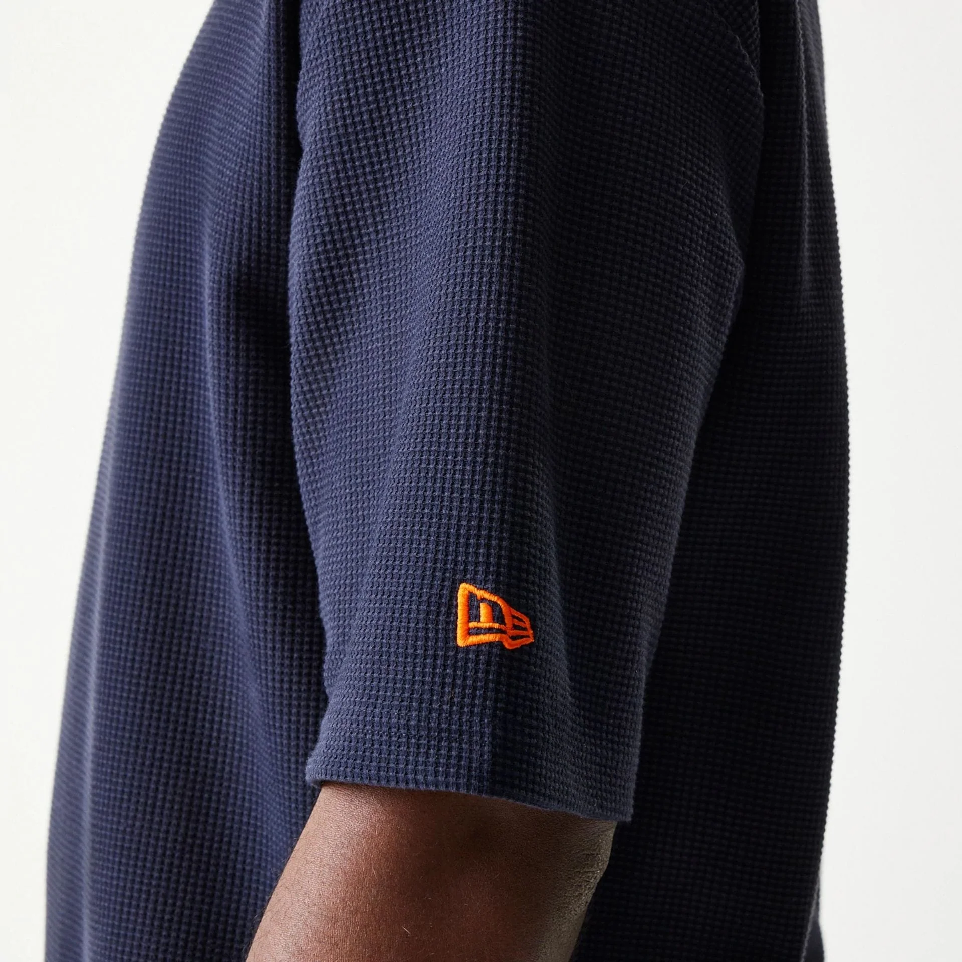 New York Mets MLB Waffle Navy Oversized T-Shirt - Image 5