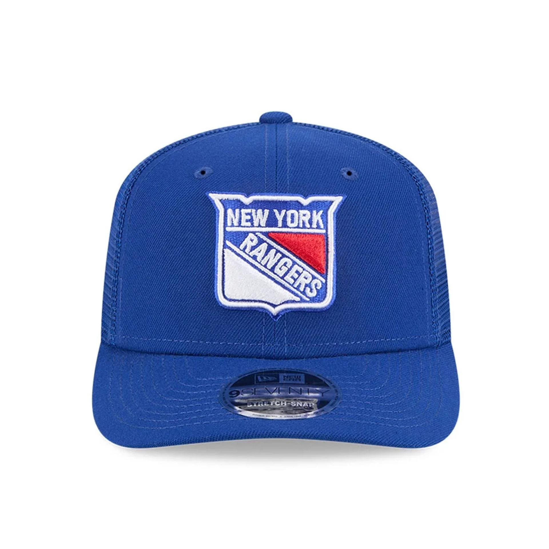 New York Rangers NHL Evergreen Blue 9SEVENTY Stretch Snap Adjustable Cap - Image 3